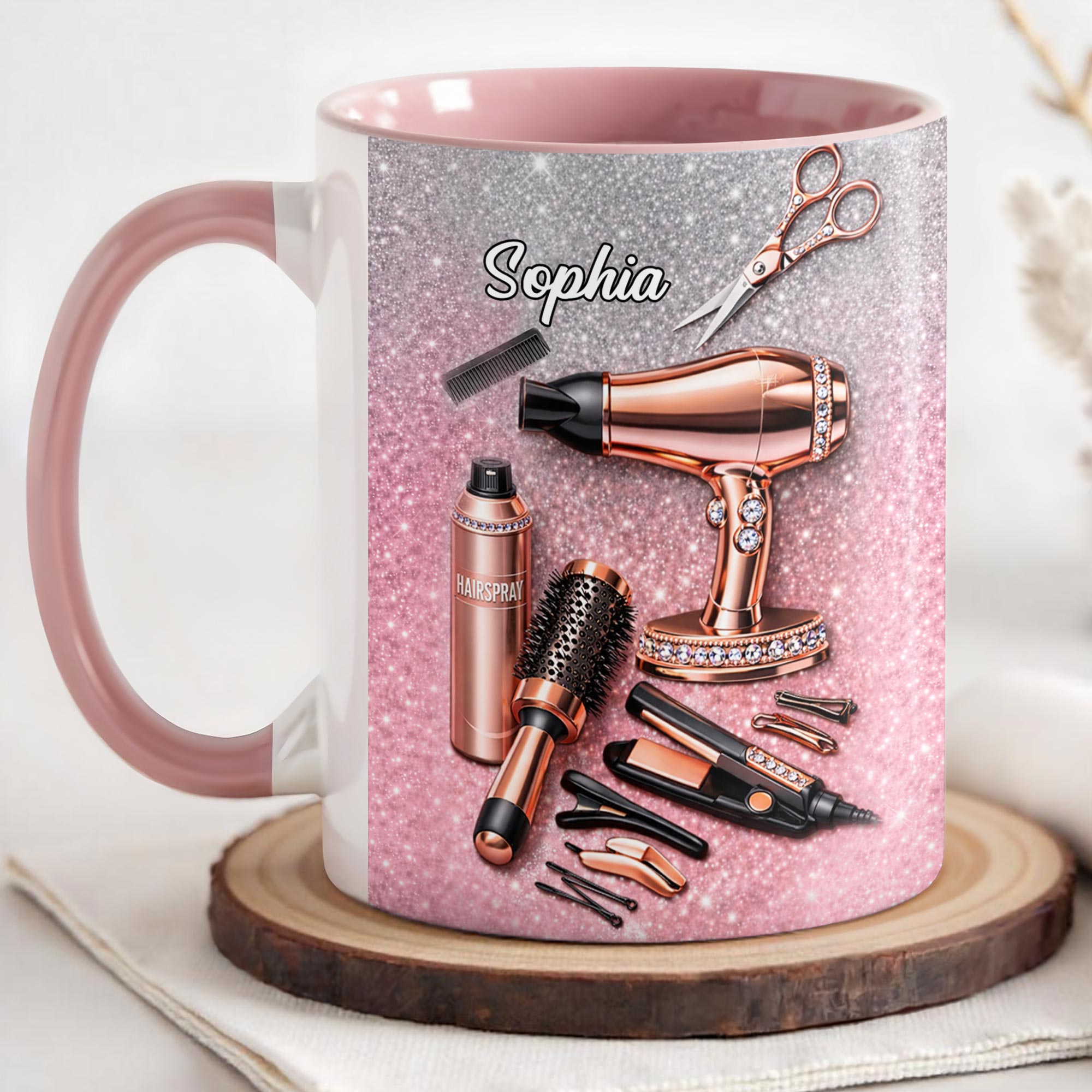Personalized Hair Stylist Tools Accent Mug Hairdresser Coffee Cup Gifts For Her - Image 4