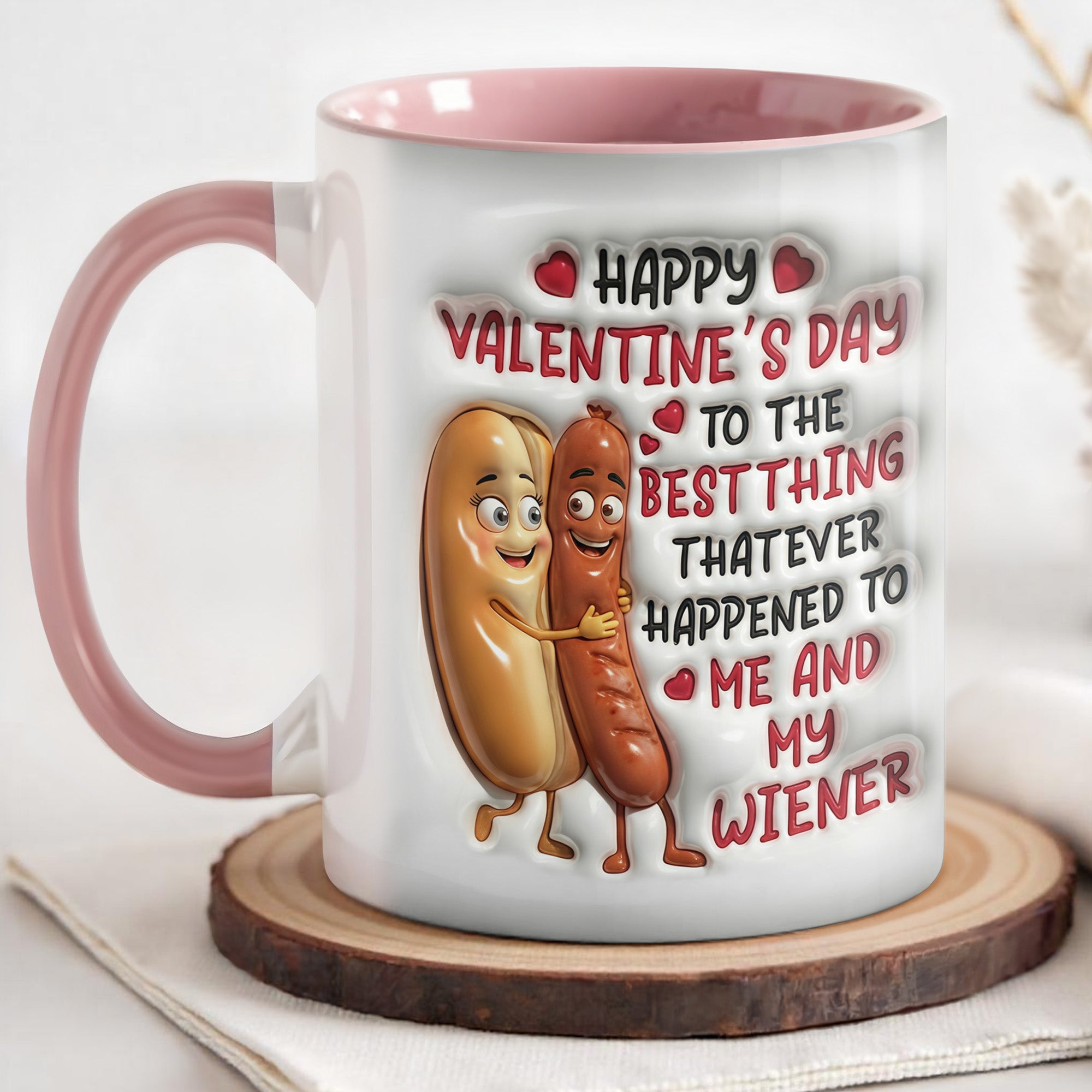 Personalized Happy Valentine's Day Accent Mug Couples Coffee Cup Gifts For Valentine - Image 3