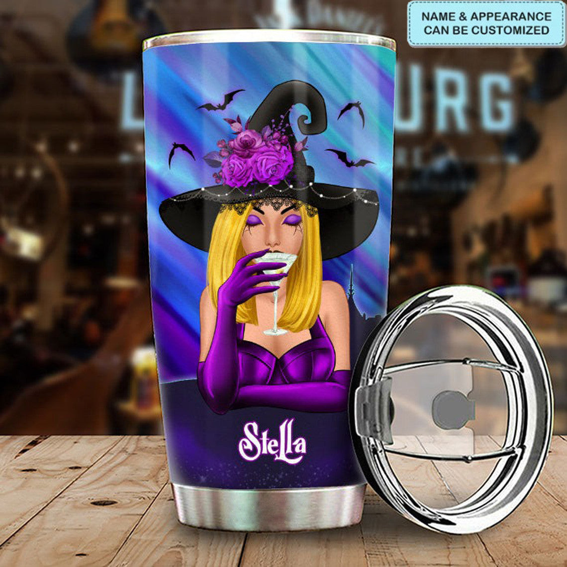 Personalized Hello Darkness My Old Friend Tumbler Witchy Tumbler Cup Halloween Gift Ideas - Image 2