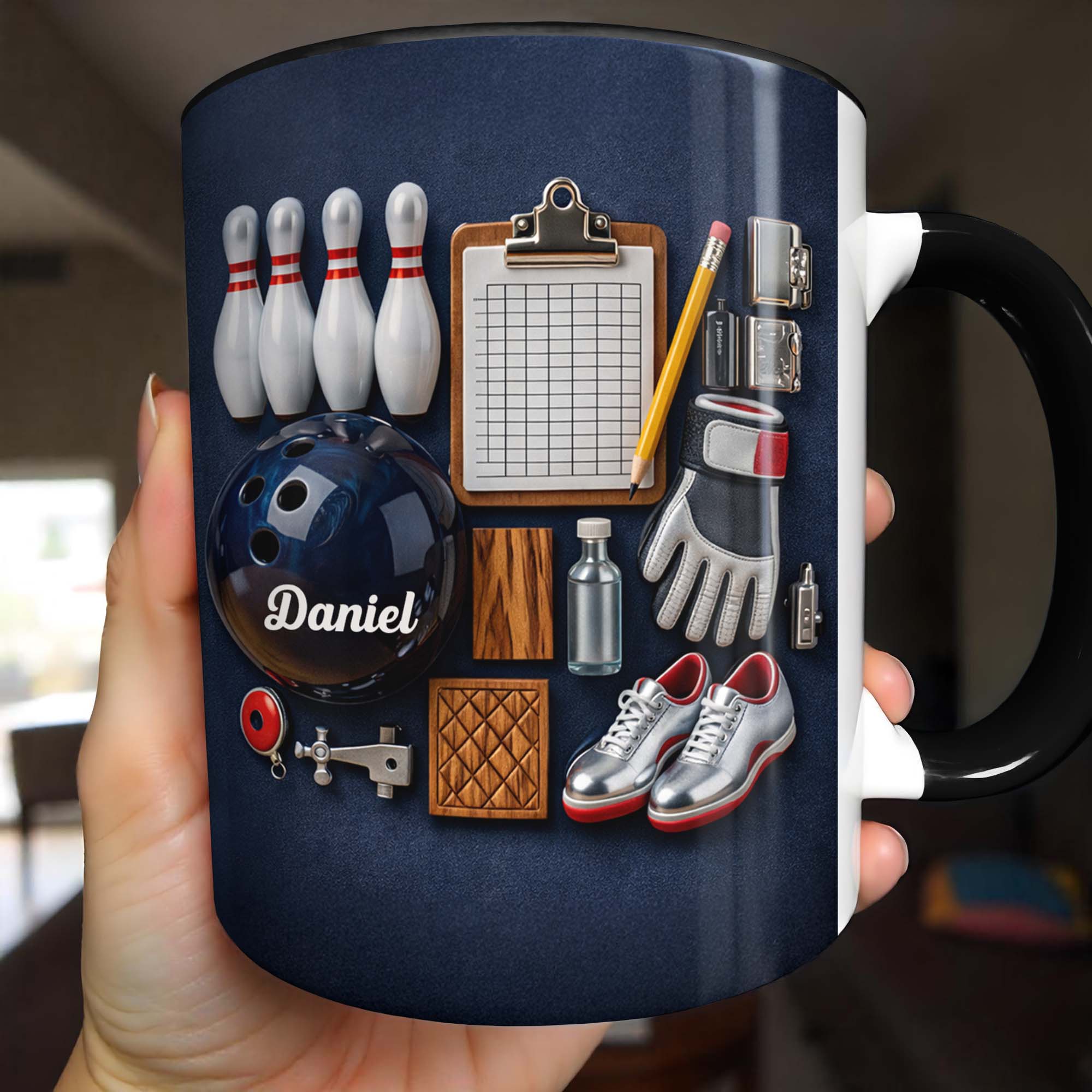Personalized Hobby Essentials For Sports Enthusiasts Accent Mug Gifts For Bowling Lovers