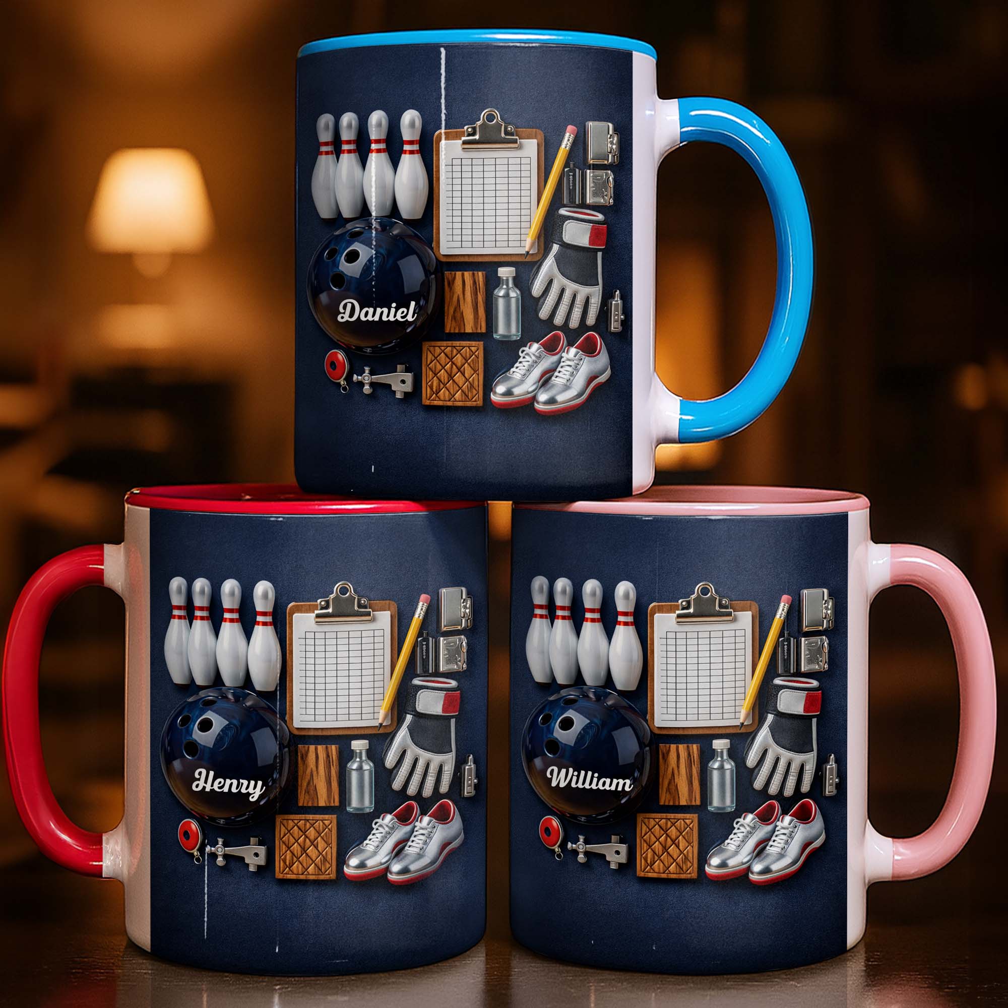 Personalized Hobby Essentials For Sports Enthusiasts Accent Mug Gifts For Bowling Lovers - Image 2