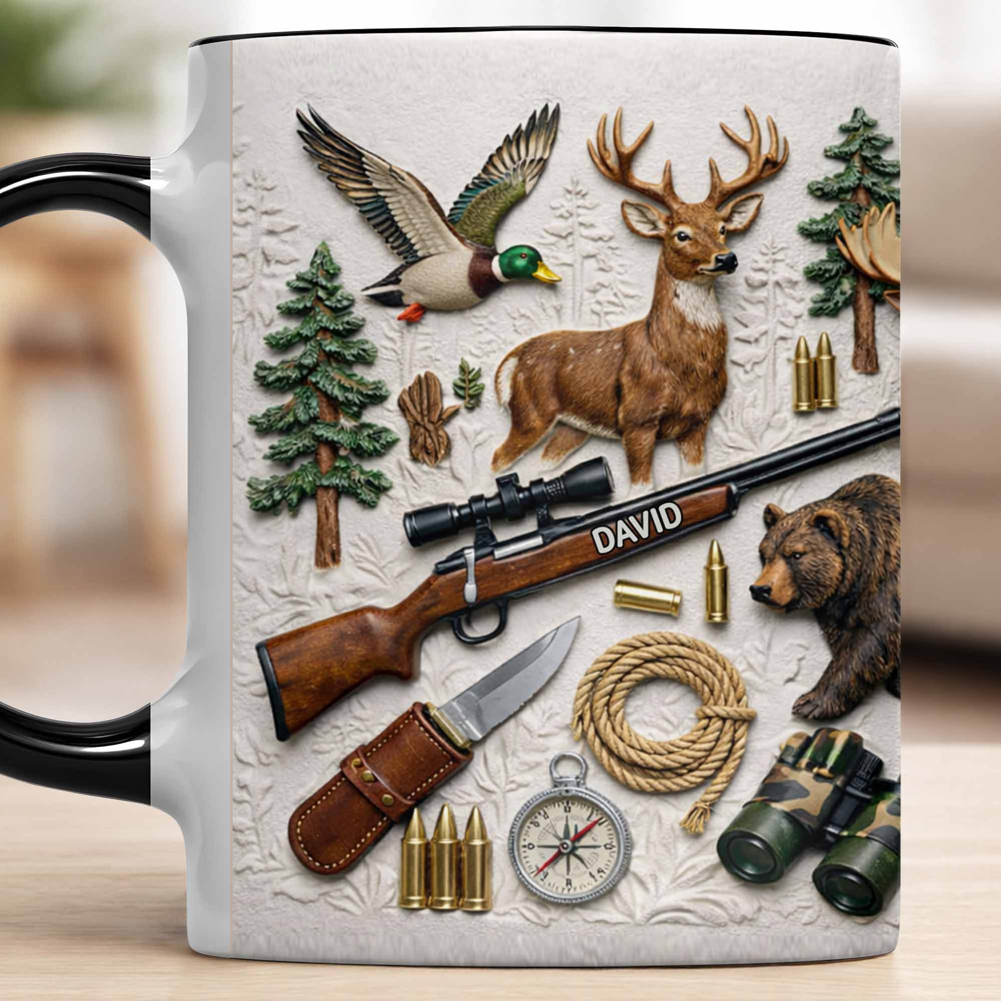 Personalized Hunting Gear And Wildlife Design Accent Mug Gifts For Hunter - Image 5