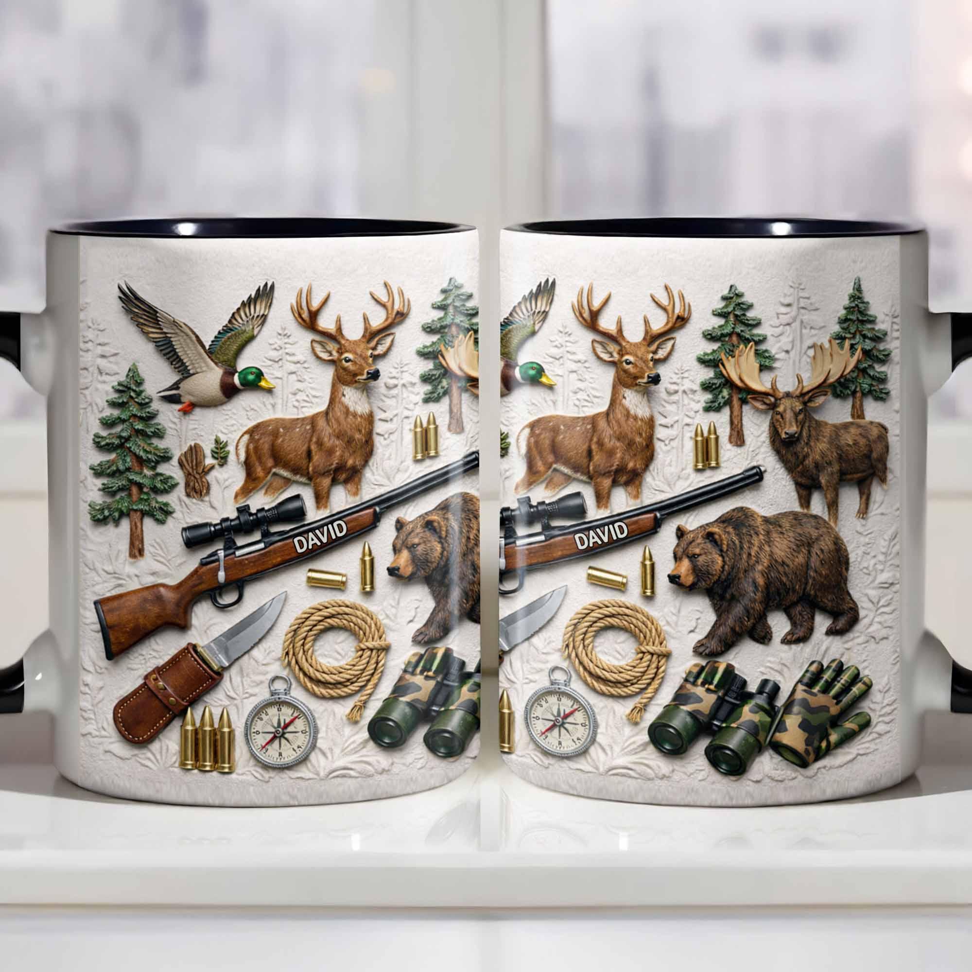 Personalized Hunting Gear And Wildlife Design Accent Mug Gifts For Hunter