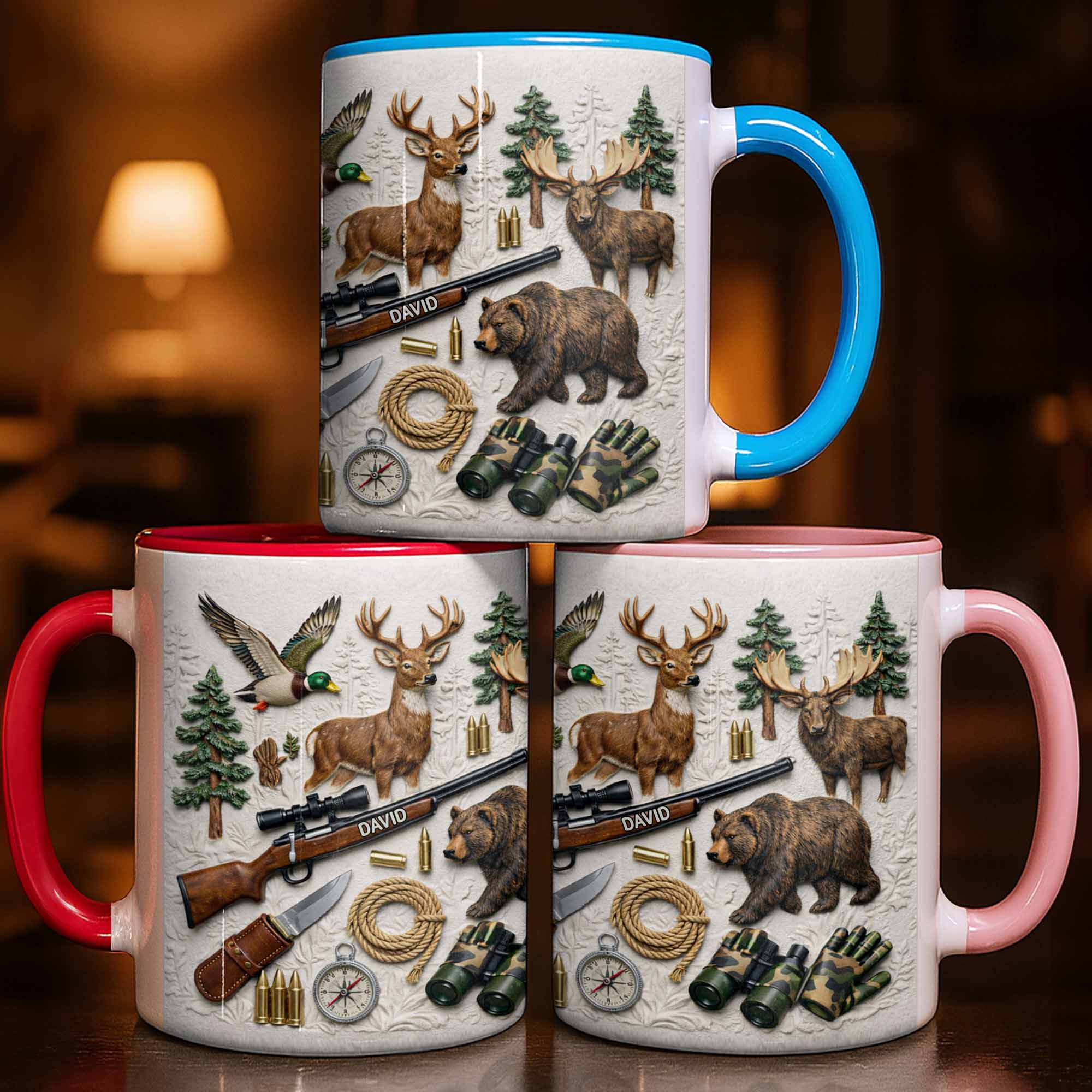 Personalized Hunting Gear And Wildlife Design Accent Mug Gifts For Hunter - Image 3
