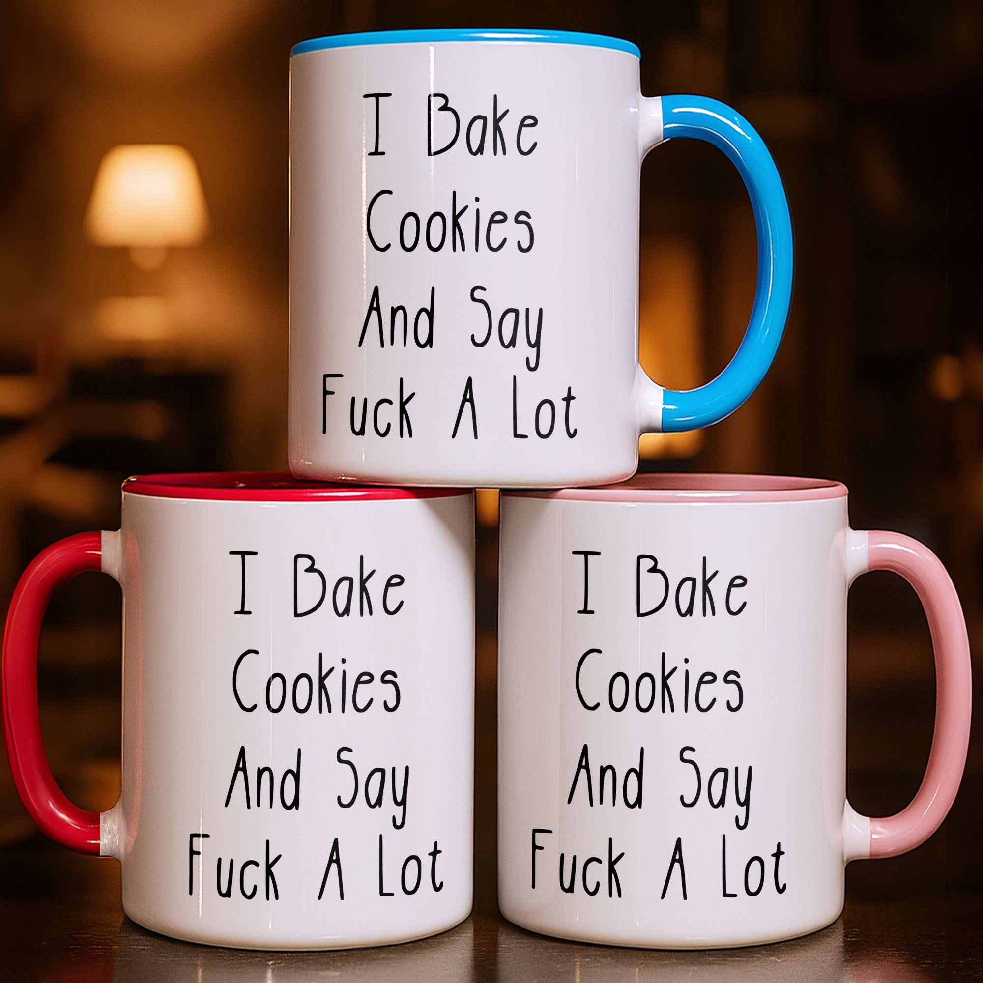 Personalized I Bake Cookies And Say Fck A Lot Accent Mug Gifts For Baking Lovers - Image 2