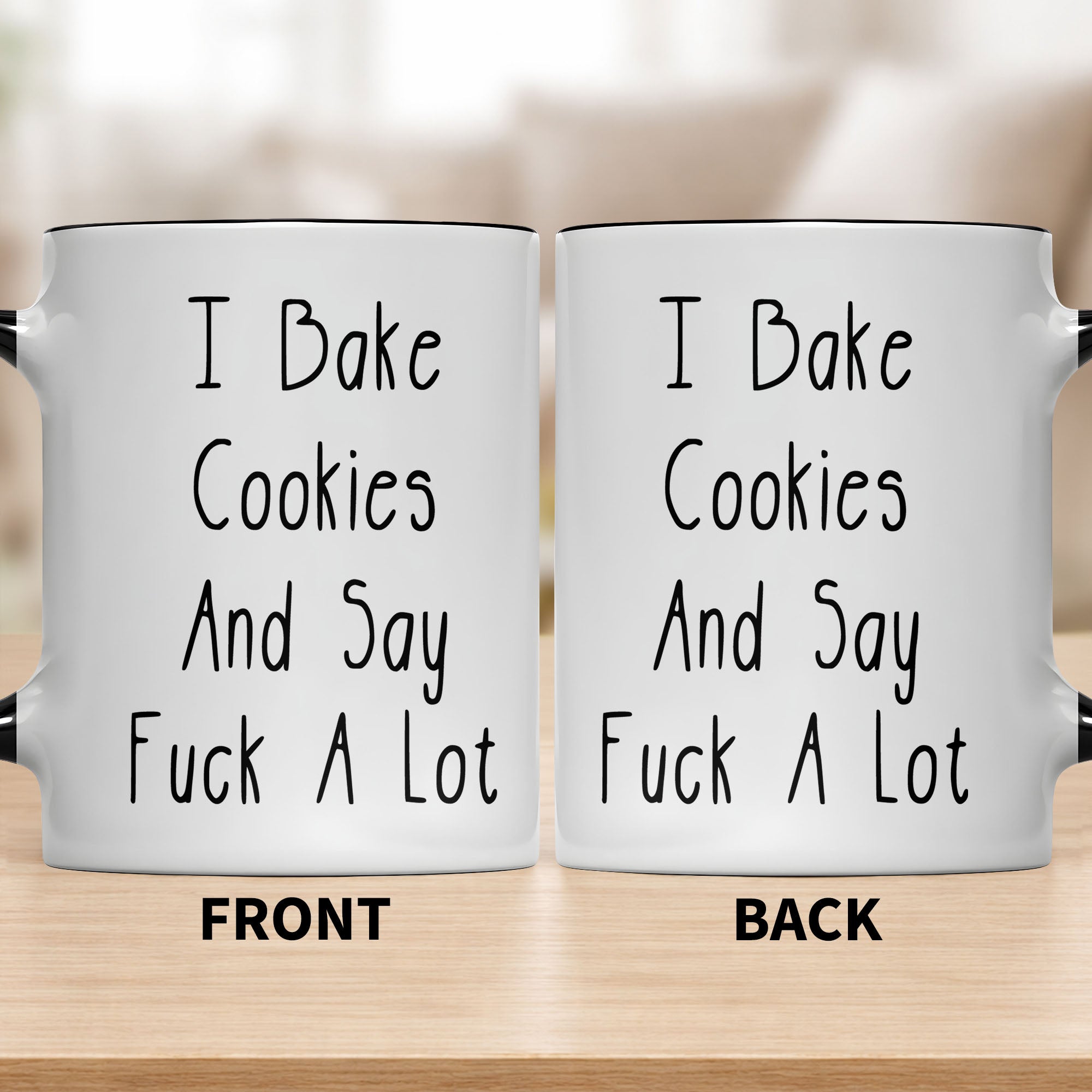 Personalized I Bake Cookies And Say Fck A Lot Accent Mug Gifts For Baking Lovers - Image 7