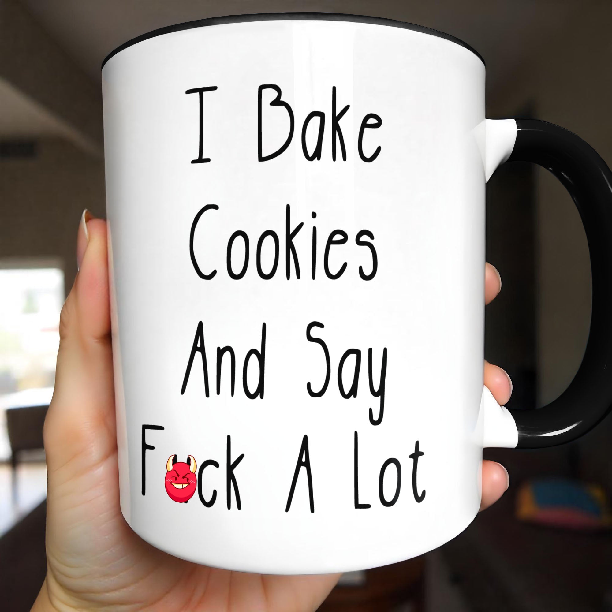 Personalized I Bake Cookies And Say Fck A Lot Accent Mug Gifts For Baking Lovers