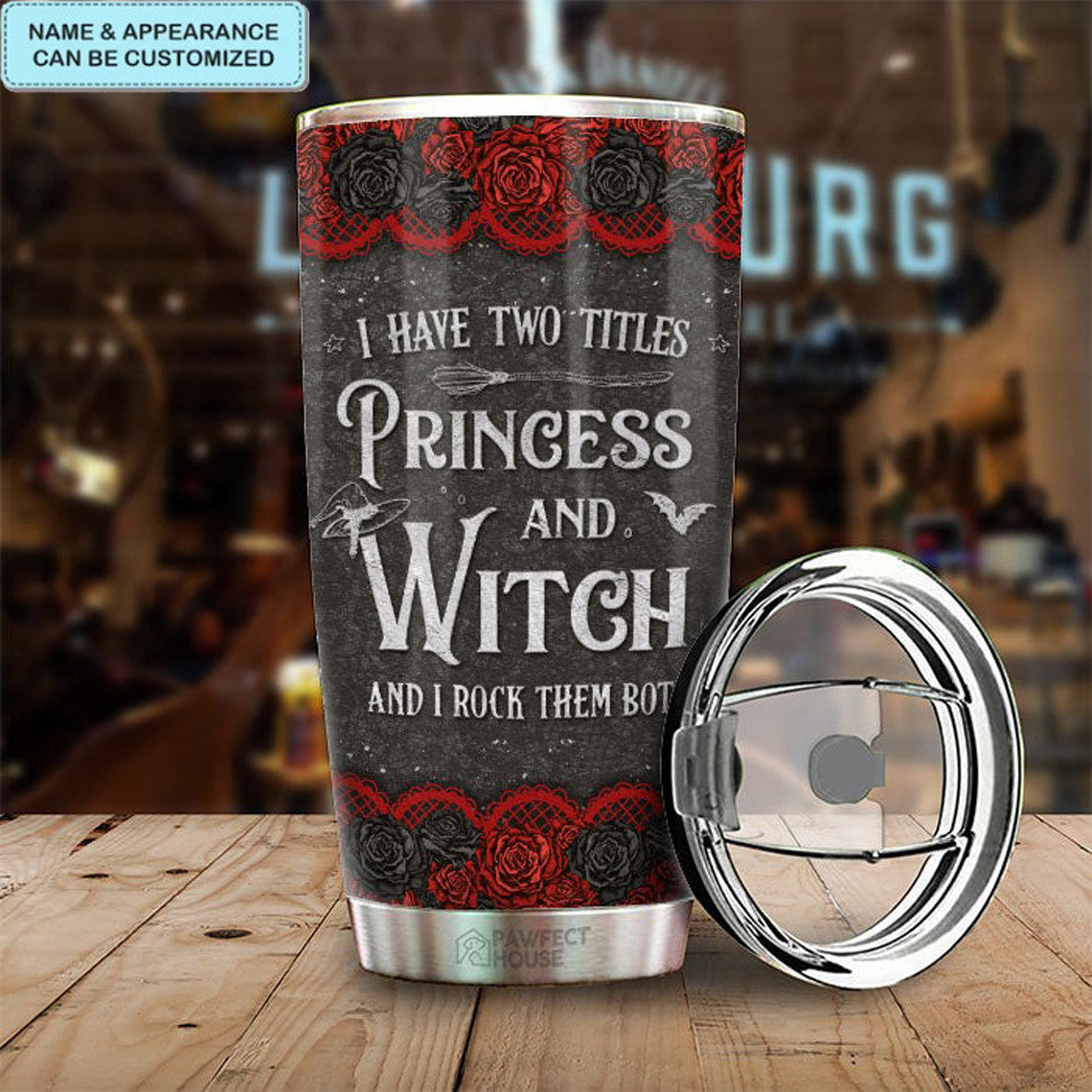 Personalized I Have Two Titles Princess And Witch Tumbler Witch Tumbler Halloween Gifts For Her - Image 3