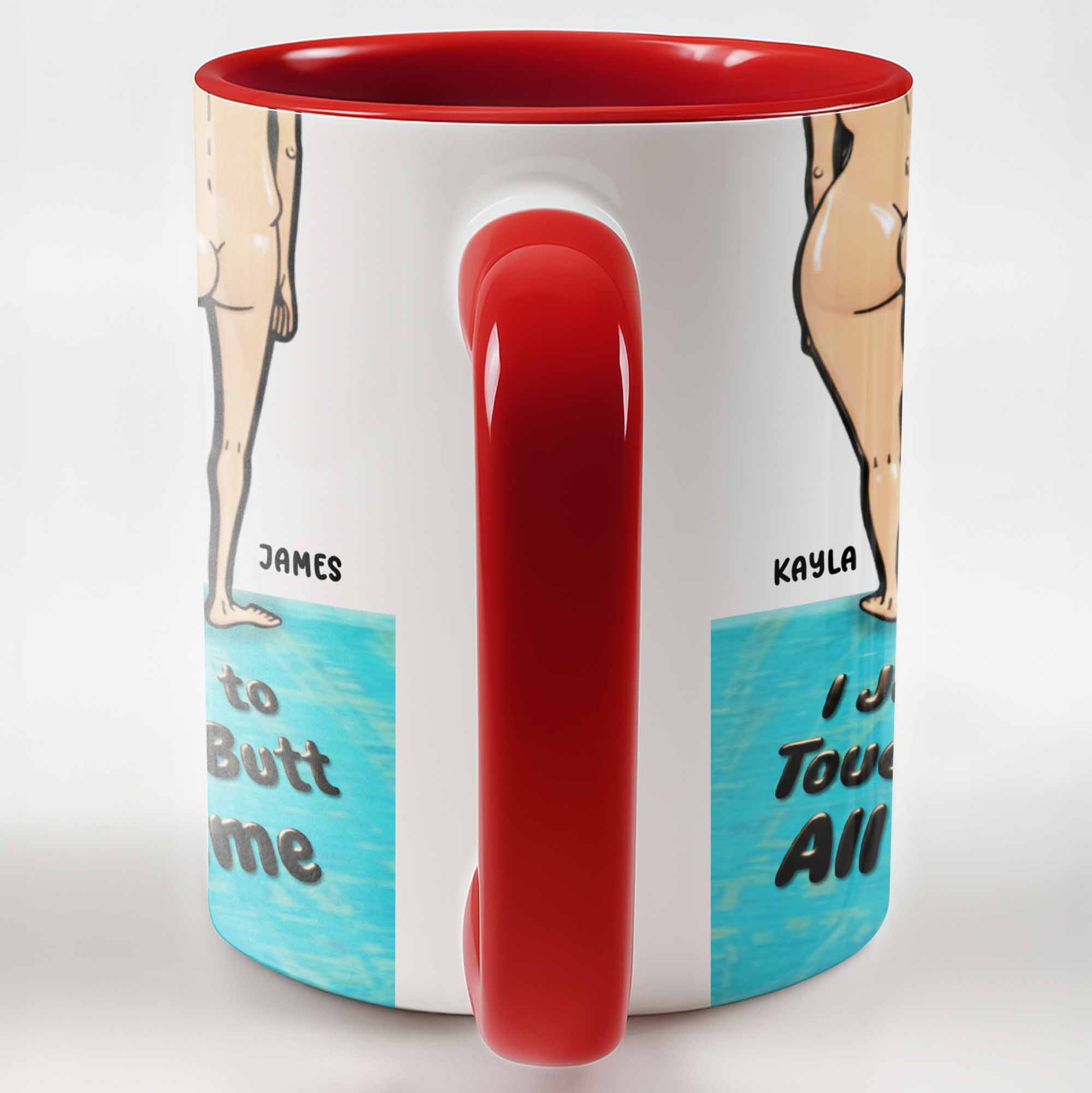 Personalized I Just Want To Touch Your Butt Accent Mug Funny Coffee Cup Gifts For Couples - Image 5