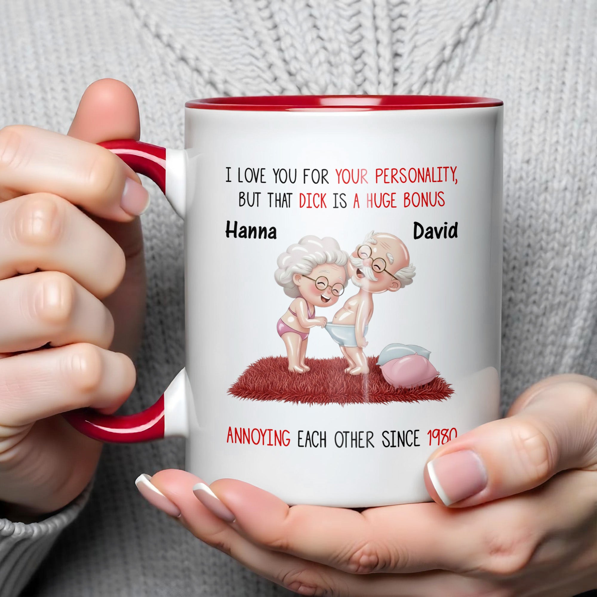 Personalized I Love You For Your Personality And More Accent Mug Gifts For Married Couples - Image 4