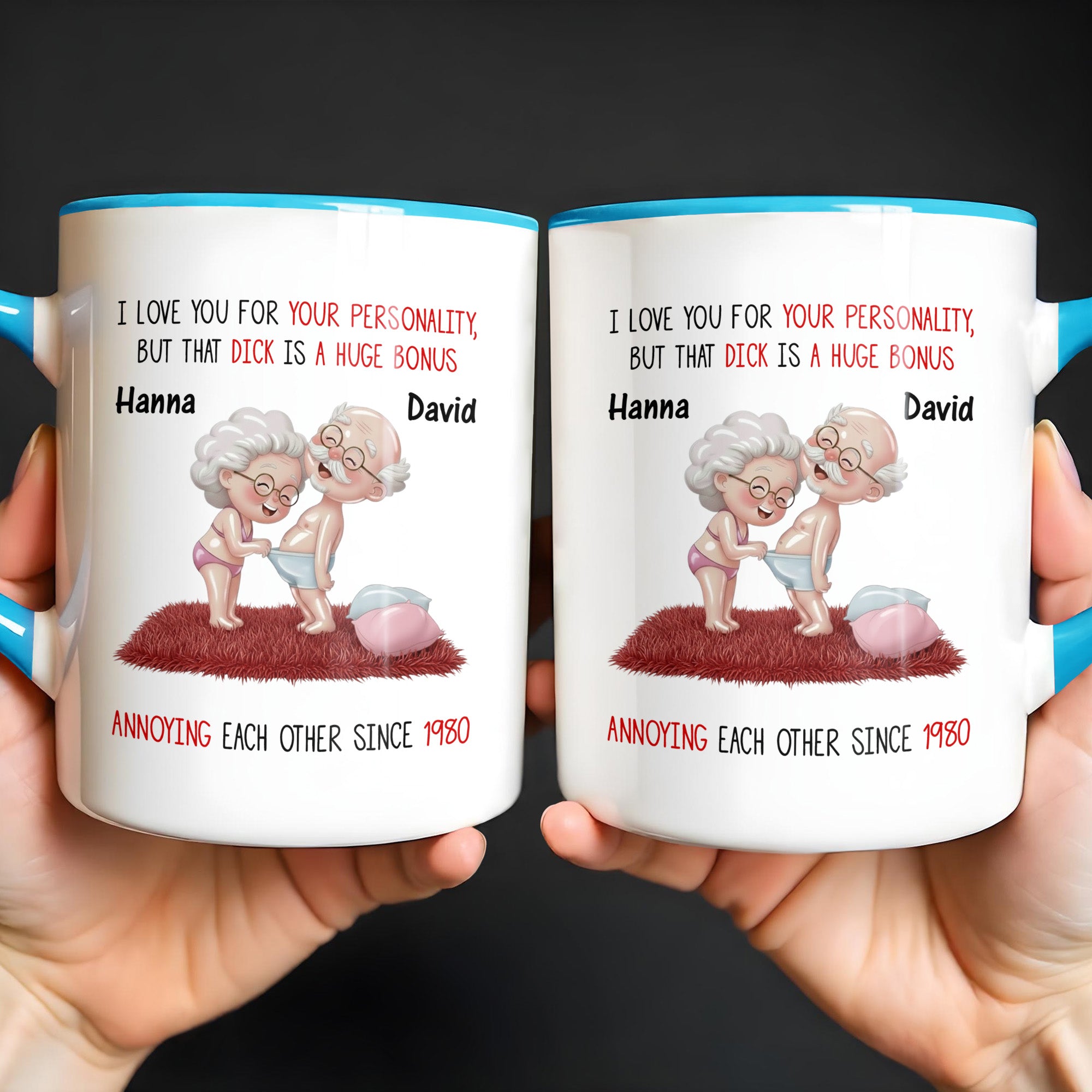 Personalized I Love You For Your Personality And More Accent Mug Gifts For Married Couples - Image 5