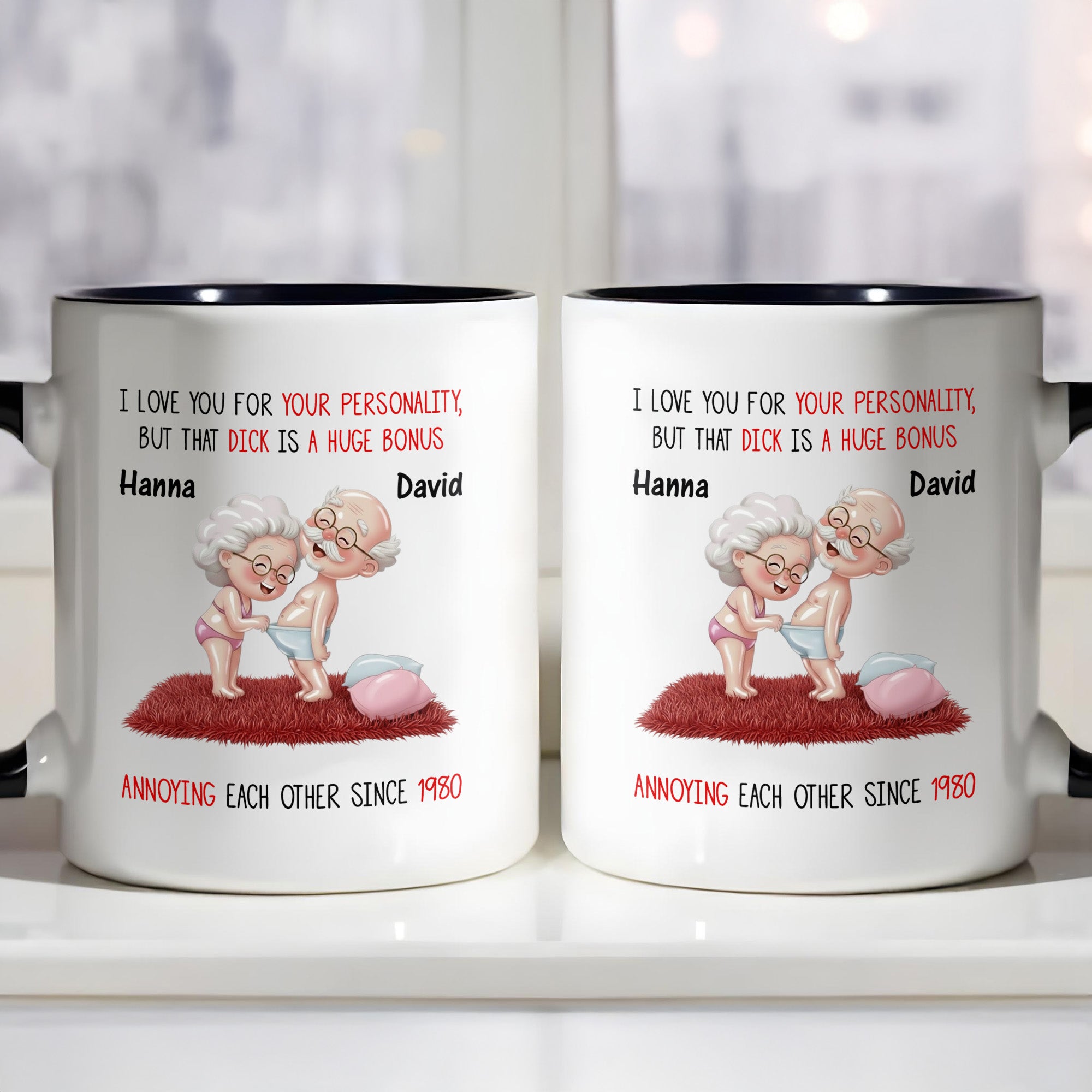 Personalized I Love You For Your Personality And More Accent Mug Gifts For Married Couples