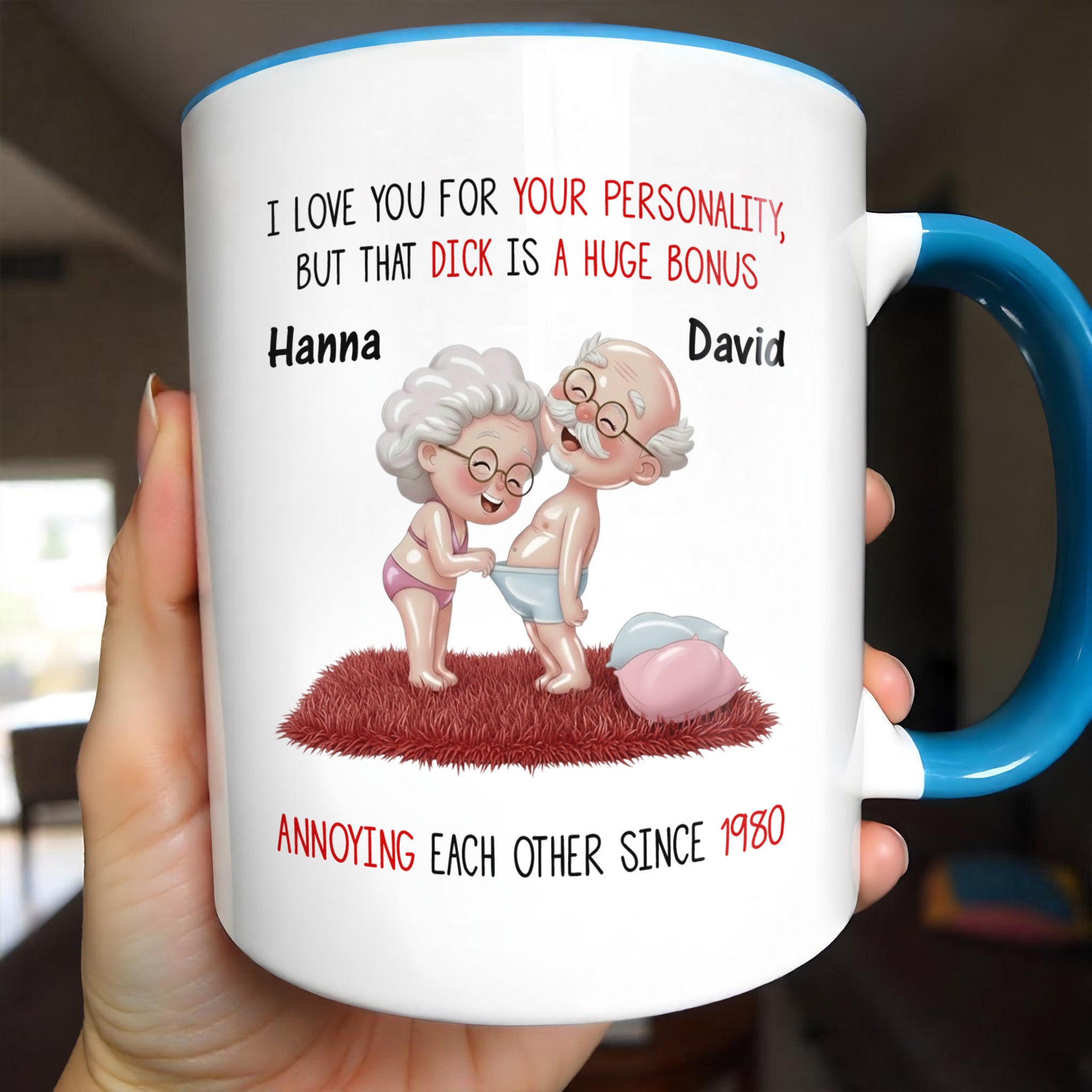 Personalized I Love You For Your Personality And More Accent Mug Gifts For Married Couples - Image 2