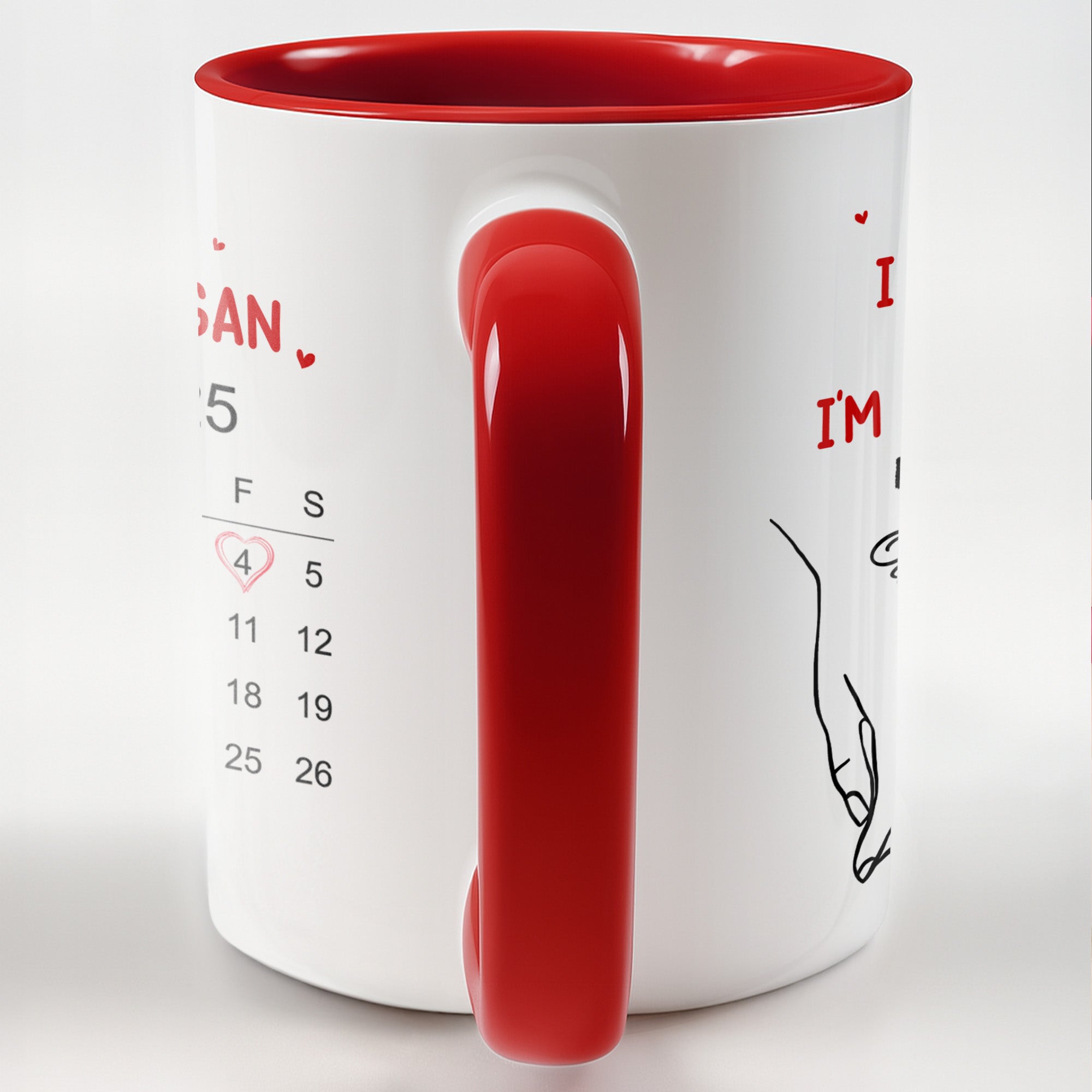 Personalized I Met You I Liked You I Love You I'm Keeping You Accent Mug Gift For Couples - Image 4