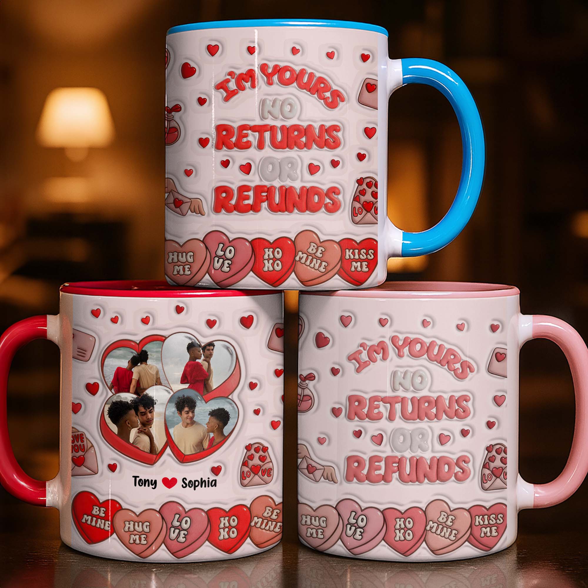 Personalized I'm Yours No Returns Or Refunds Accent Mug Romantic Gifts For Couples - Image 2