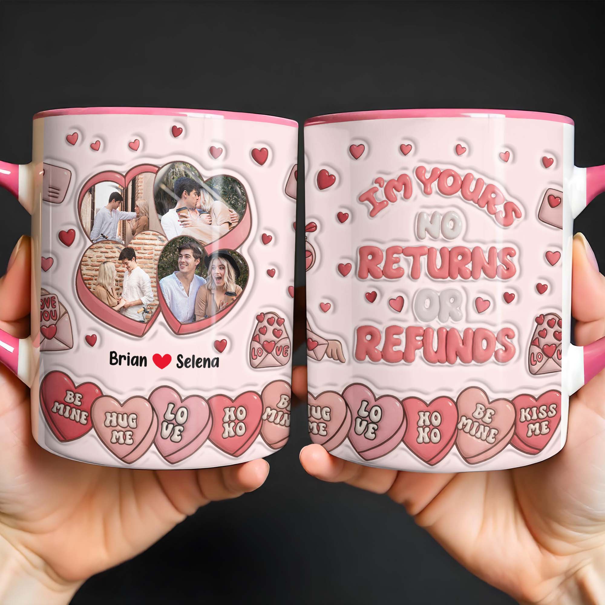 Personalized I'm Yours No Returns Or Refunds Accent Mug Romantic Gifts For Couples - Image 3