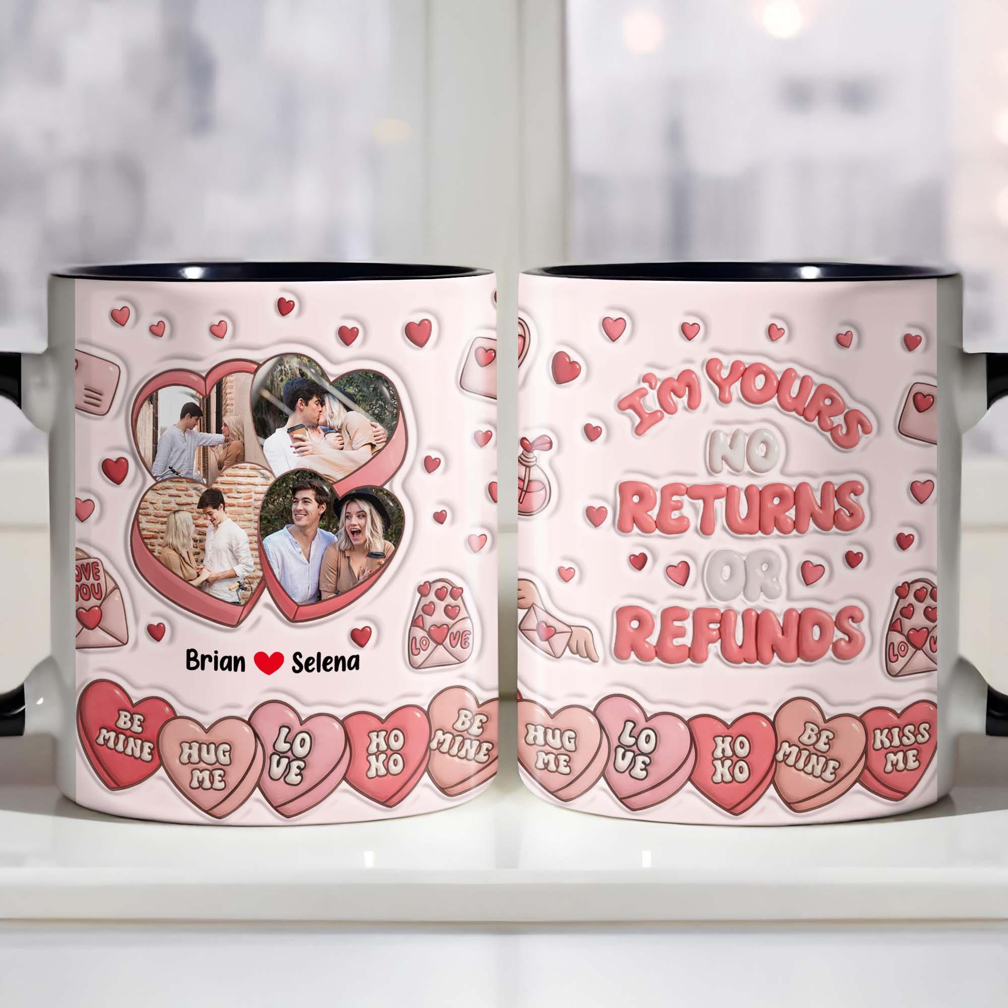 Personalized I'm Yours No Returns Or Refunds Accent Mug Romantic Gifts For Couples