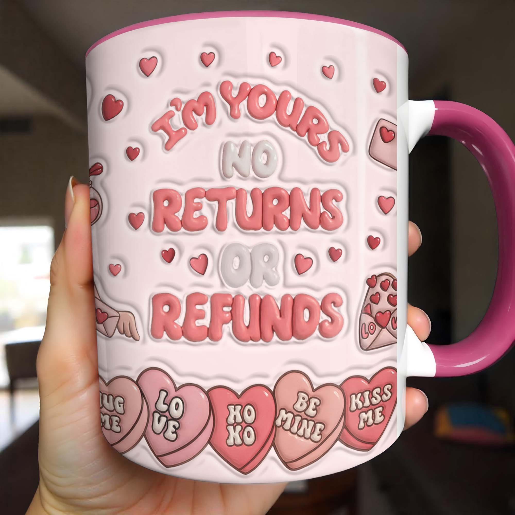Personalized I'm Yours No Returns Or Refunds Accent Mug Romantic Gifts For Couples - Image 7