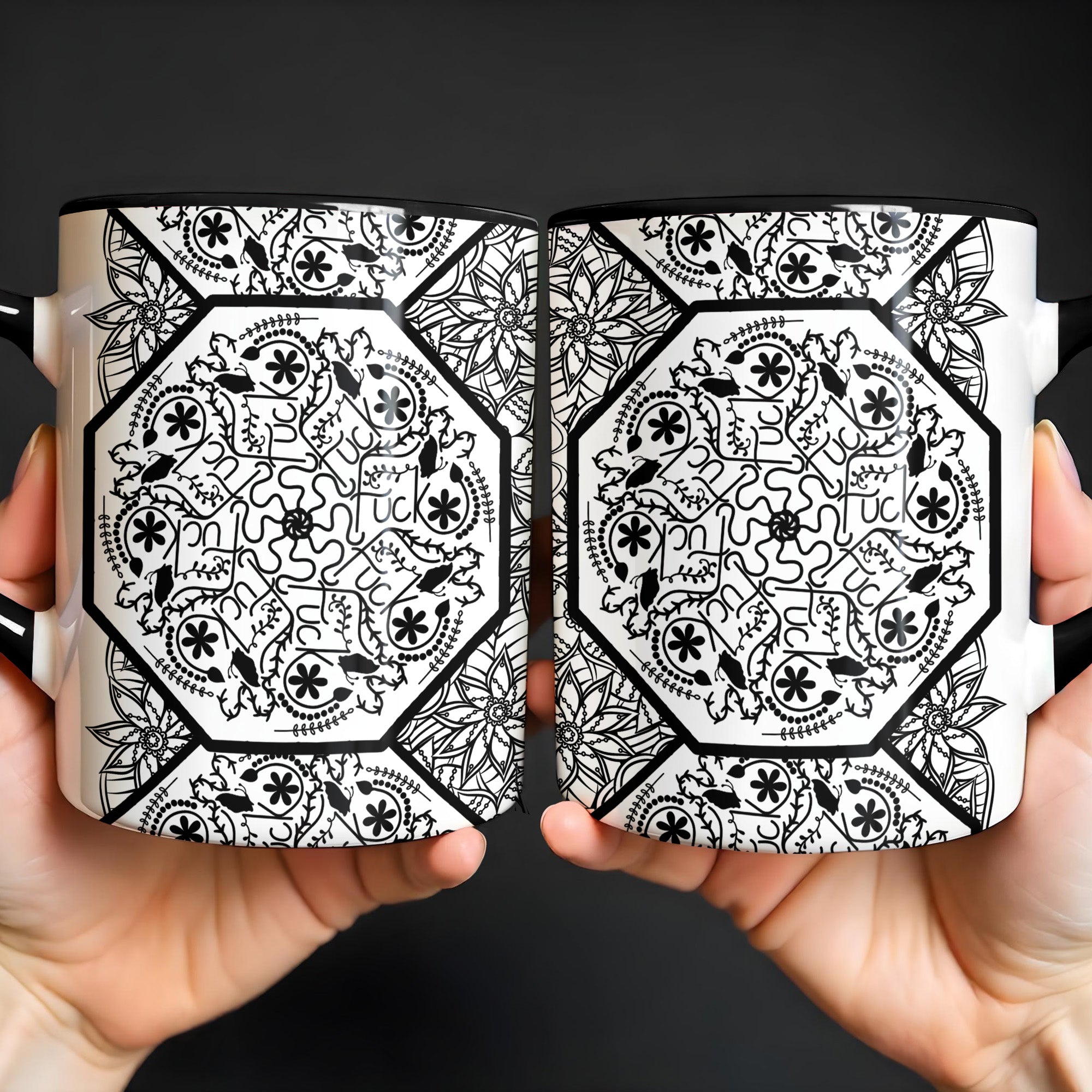 Personalized Intricate Mandala And Floral Patterns Design Accent Mug Gifts For Family - Image 5