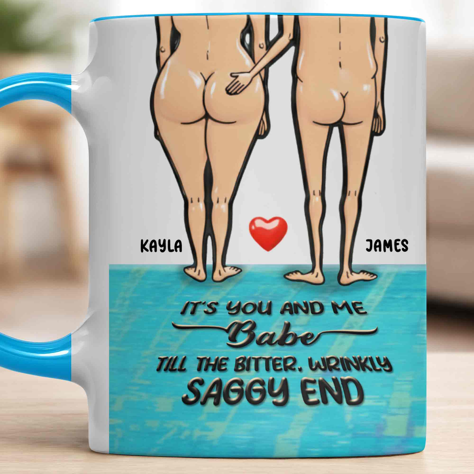 Personalized It's You And Me Babe Accent Mug Funny Coffee Cup Gifts For Couples - Image 7