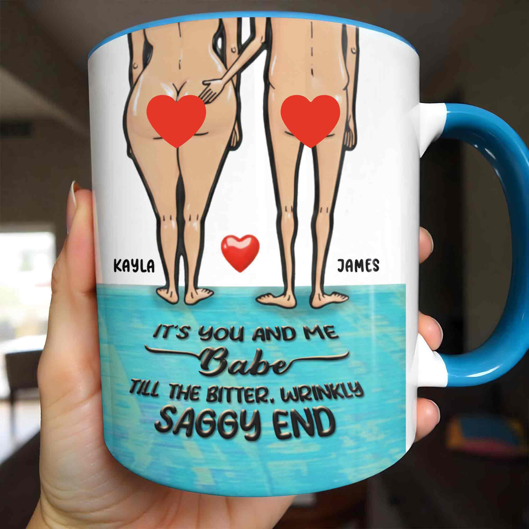 Personalized It's You And Me Babe Accent Mug Funny Coffee Cup Gifts For Couples - Image 2
