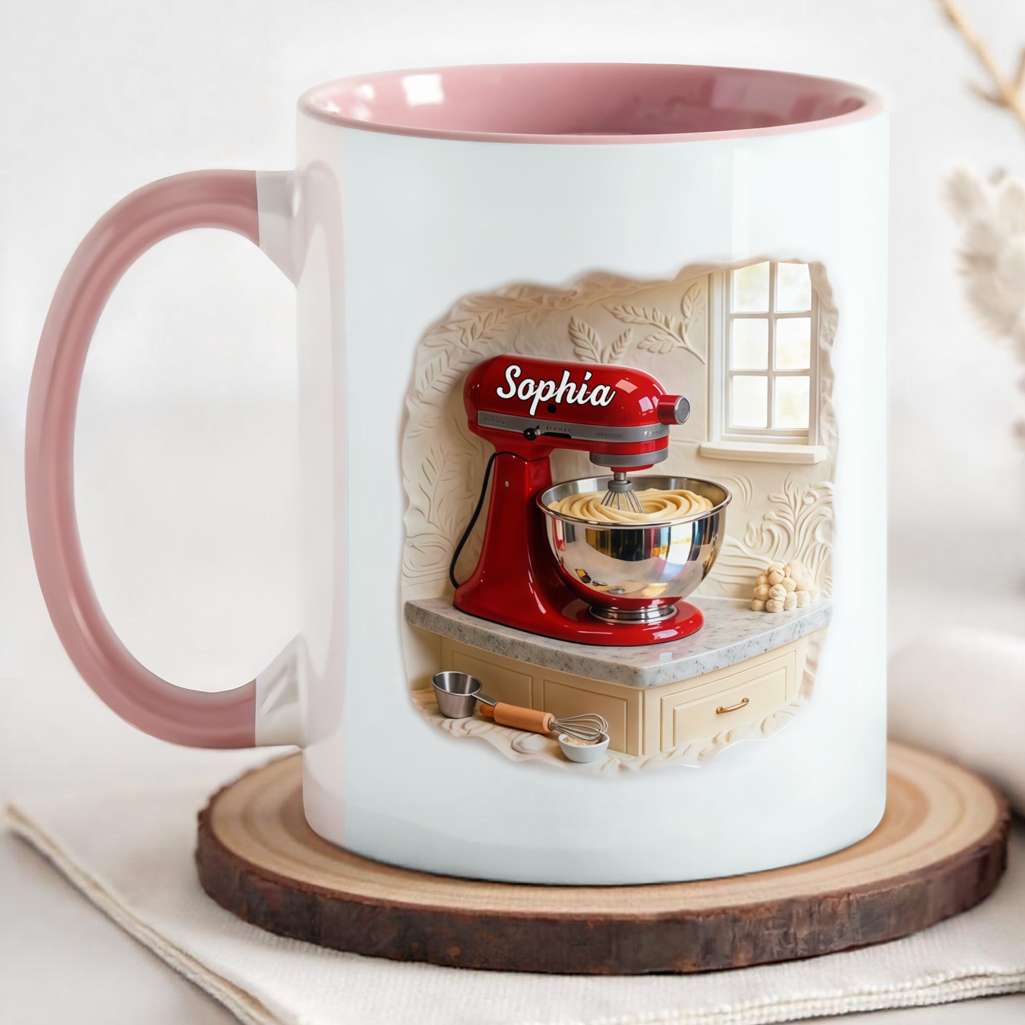 Personalized Just A Girl Who Loves Baking Accent Mug Best Gifts For Bakers - Image 3