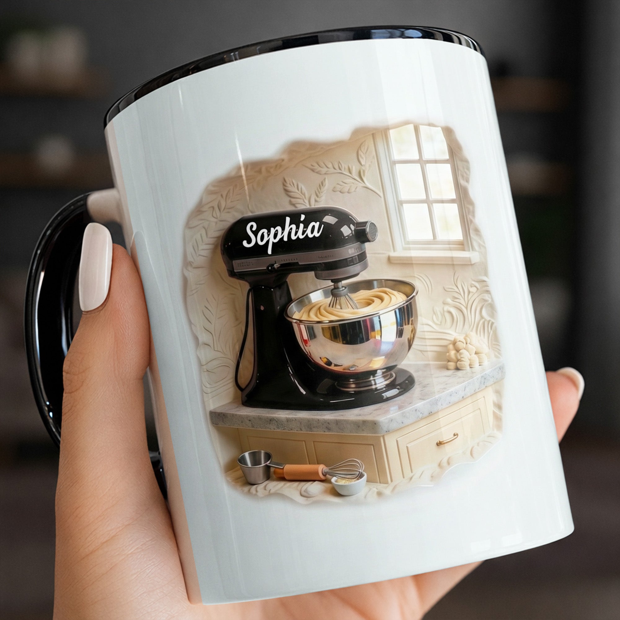 Personalized Just A Girl Who Loves Baking Accent Mug Best Gifts For Bakers - Image 5
