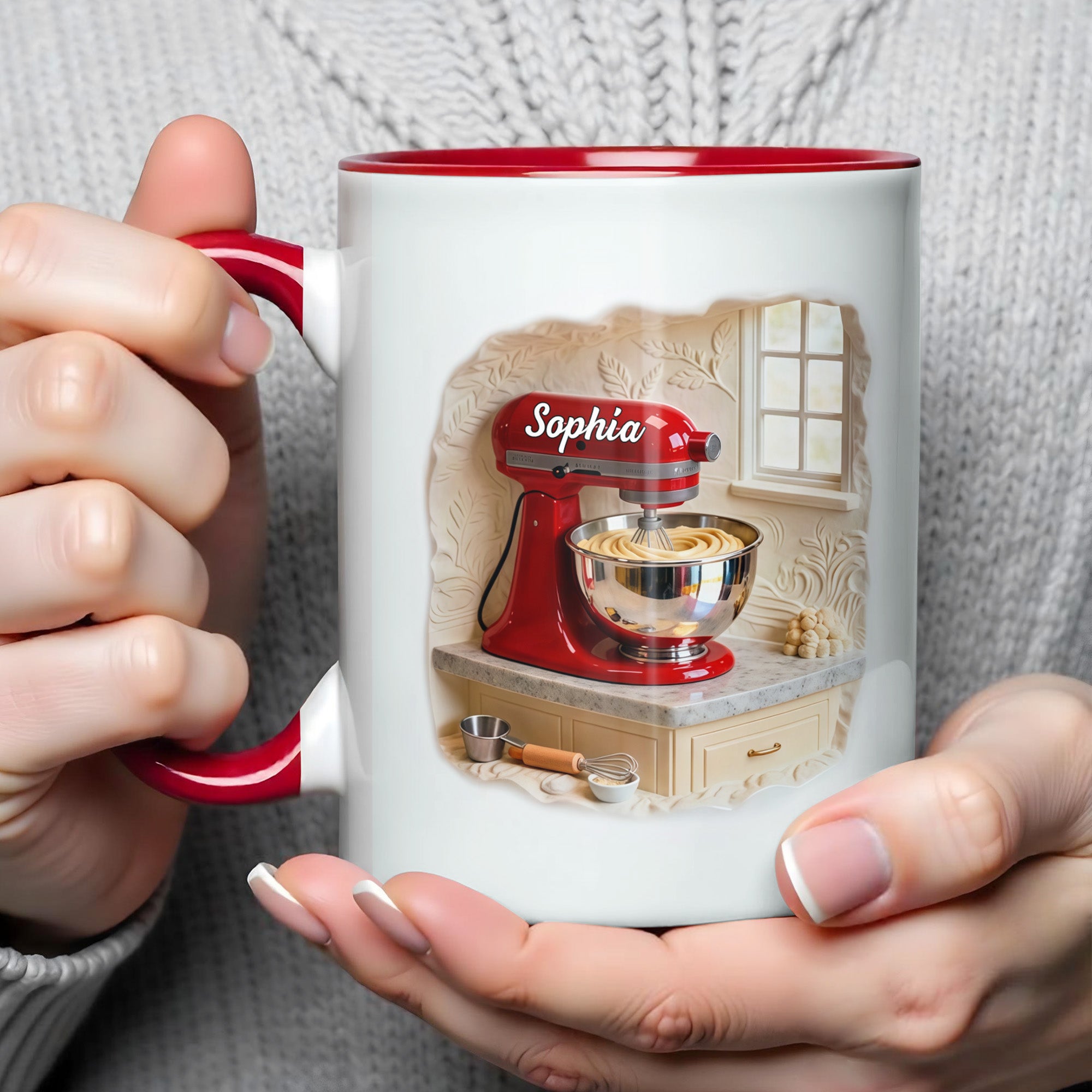 Personalized Just A Girl Who Loves Baking Accent Mug Best Gifts For Bakers - Image 4