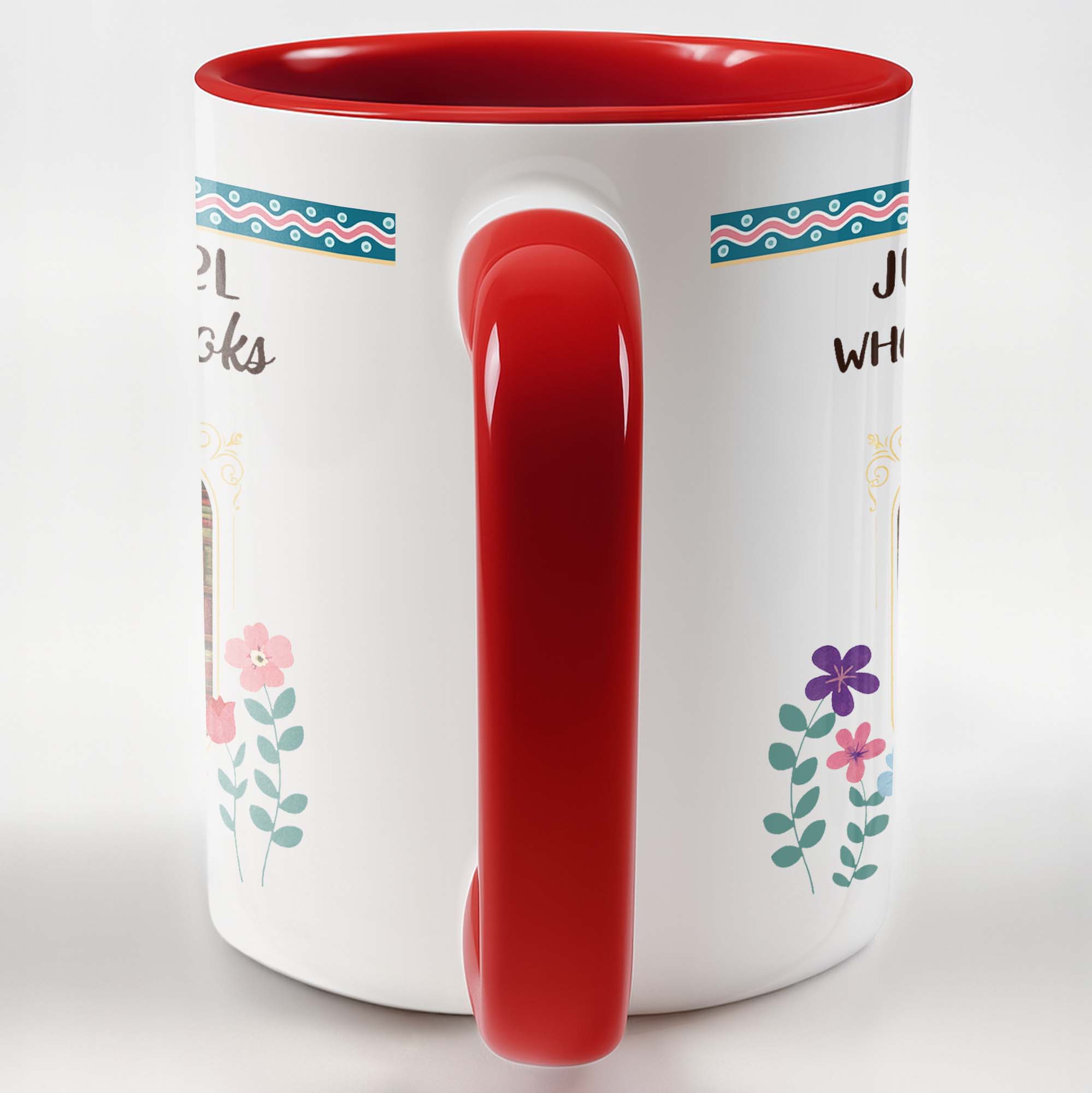 Personalized Just A Girl Who Loves Books Accent Mug Best Gifts For Readers - Image 7