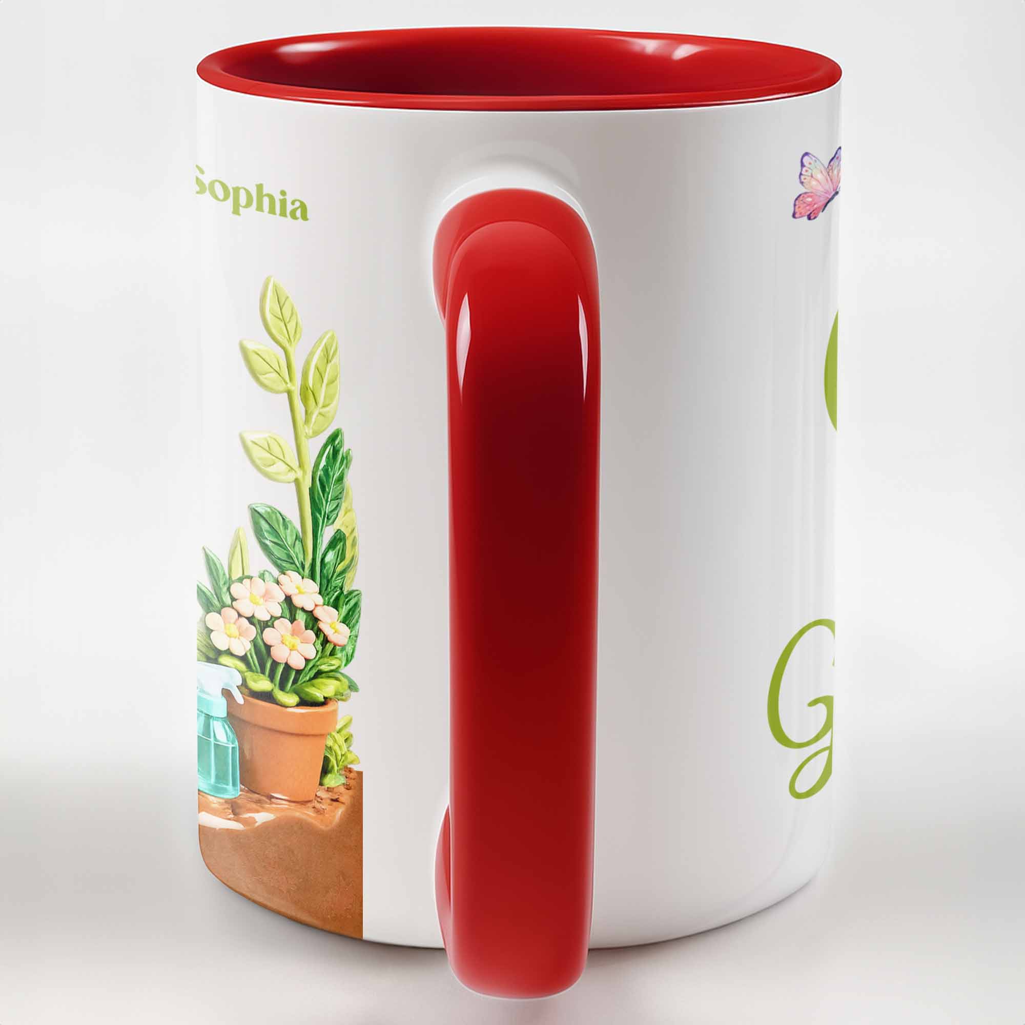 Personalized Just A Girl Who Loves Gardening Accent Mug Best Gifts For Plant Lovers - Image 4