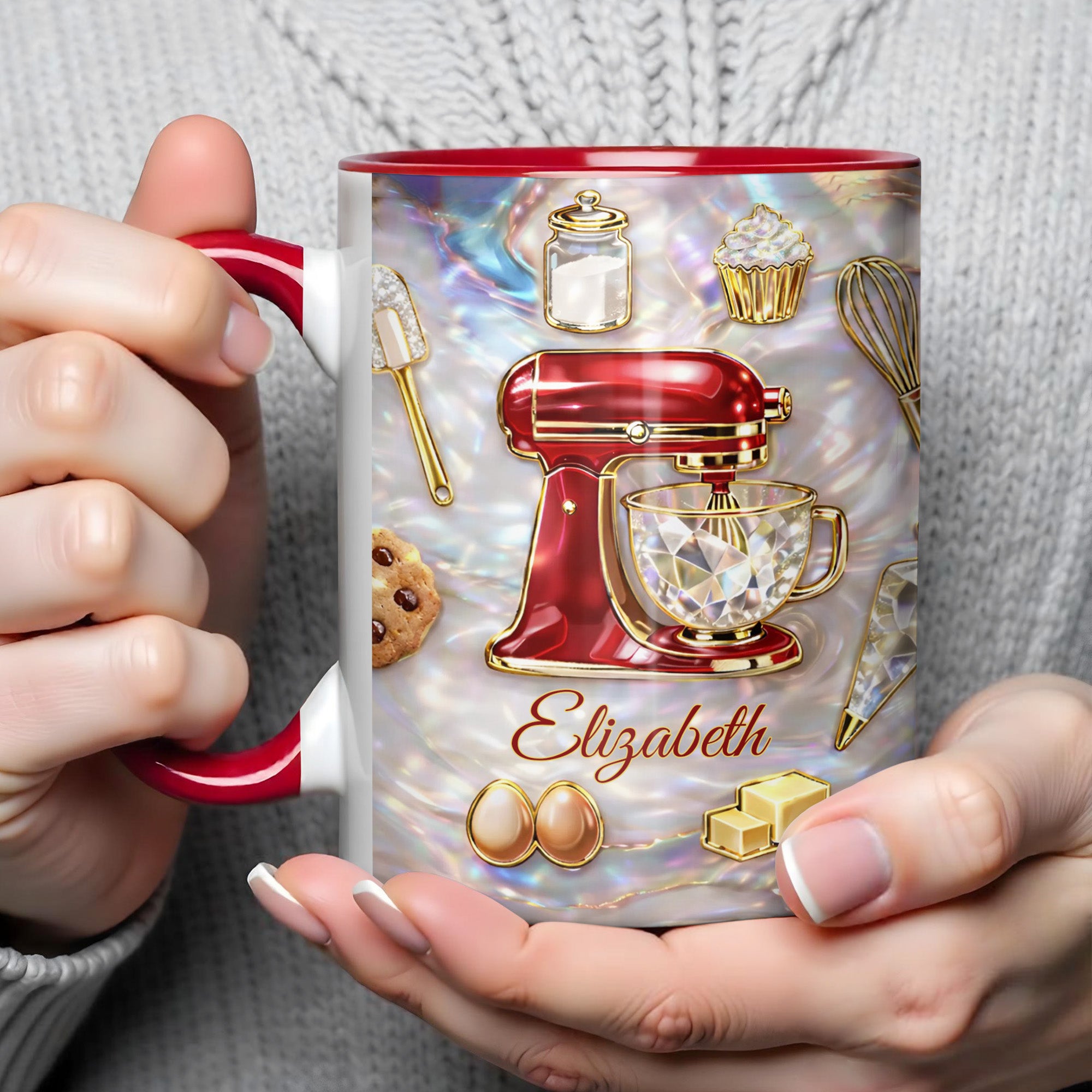 Personalized Kitchen Tools Accent Mug Best Gifts For Baking Lovers - Image 4