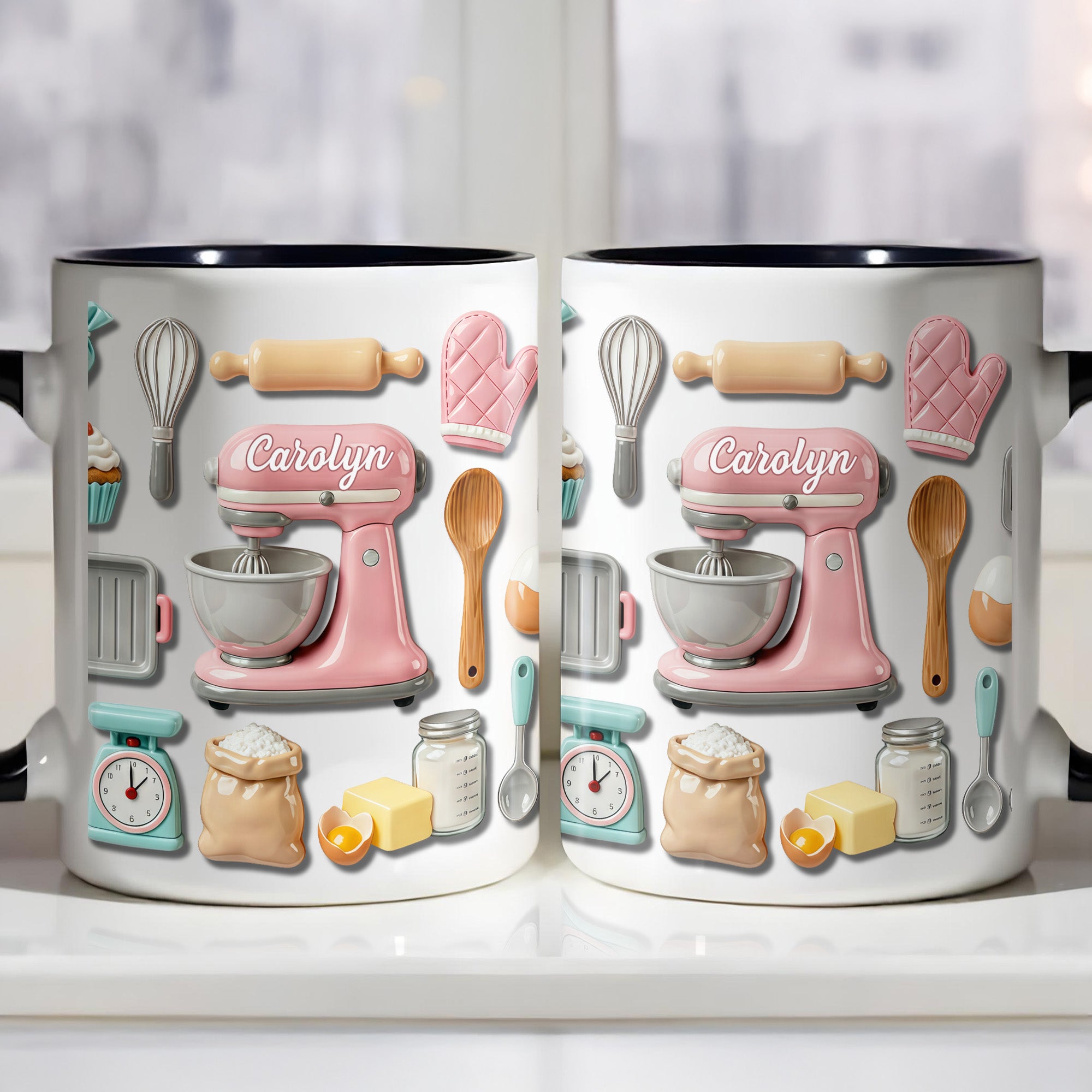 Personalized Kitchen Tools Accent Mug Gifts For The Love Of Baking