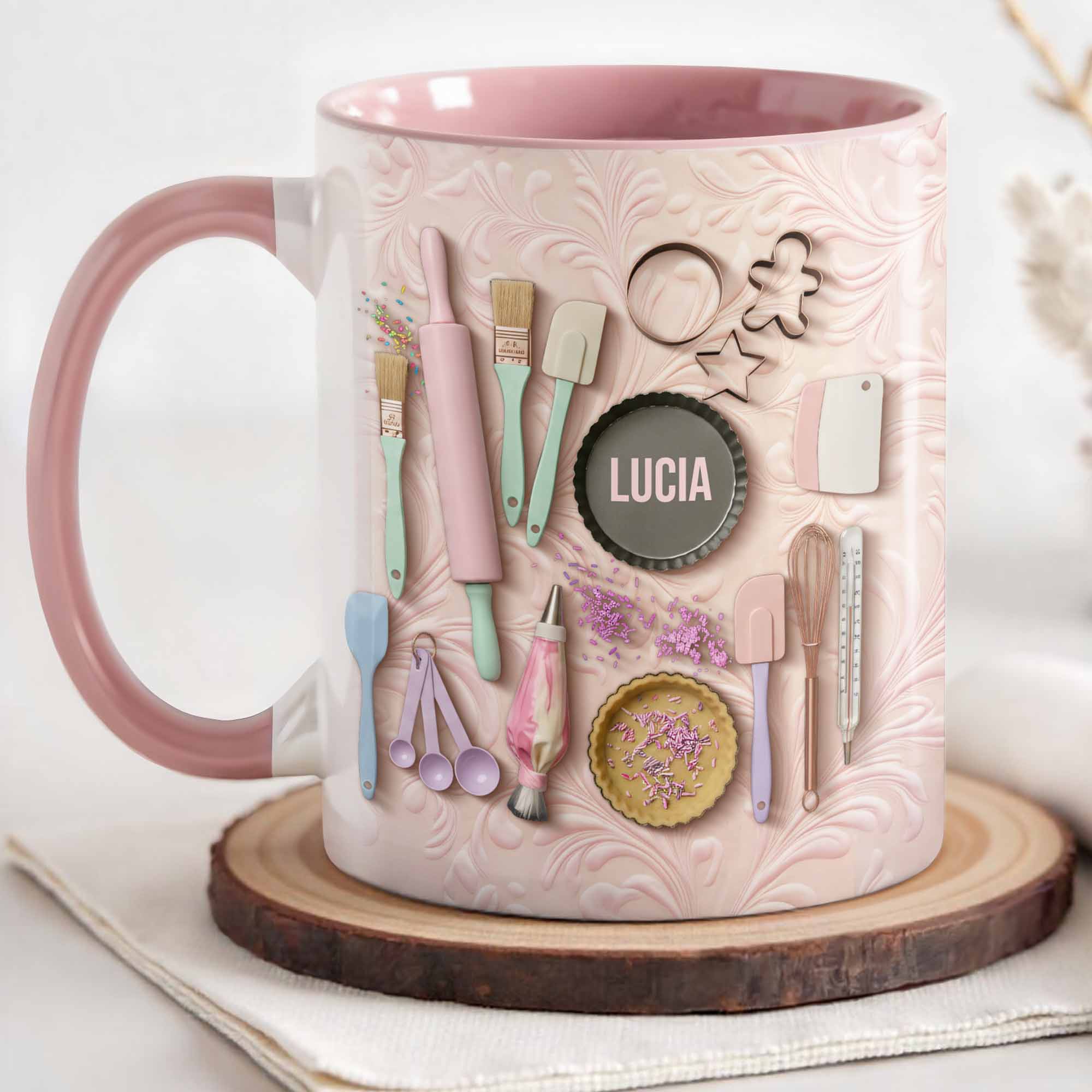 Personalized Kitchen Tools Accent Mug With Art Supplies For Craft Lovers Gifts For Bakers - Image 2