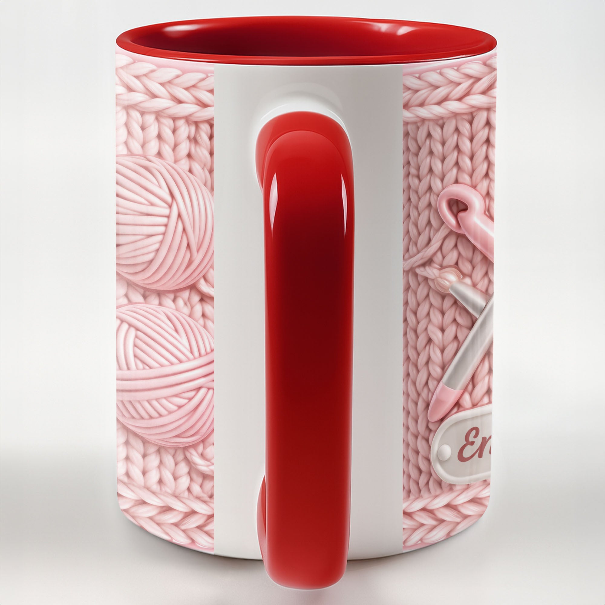 Personalized Knitting Themed Accent Mug Cute Coffee Cup Gifts For Knit Lovers - Image 5