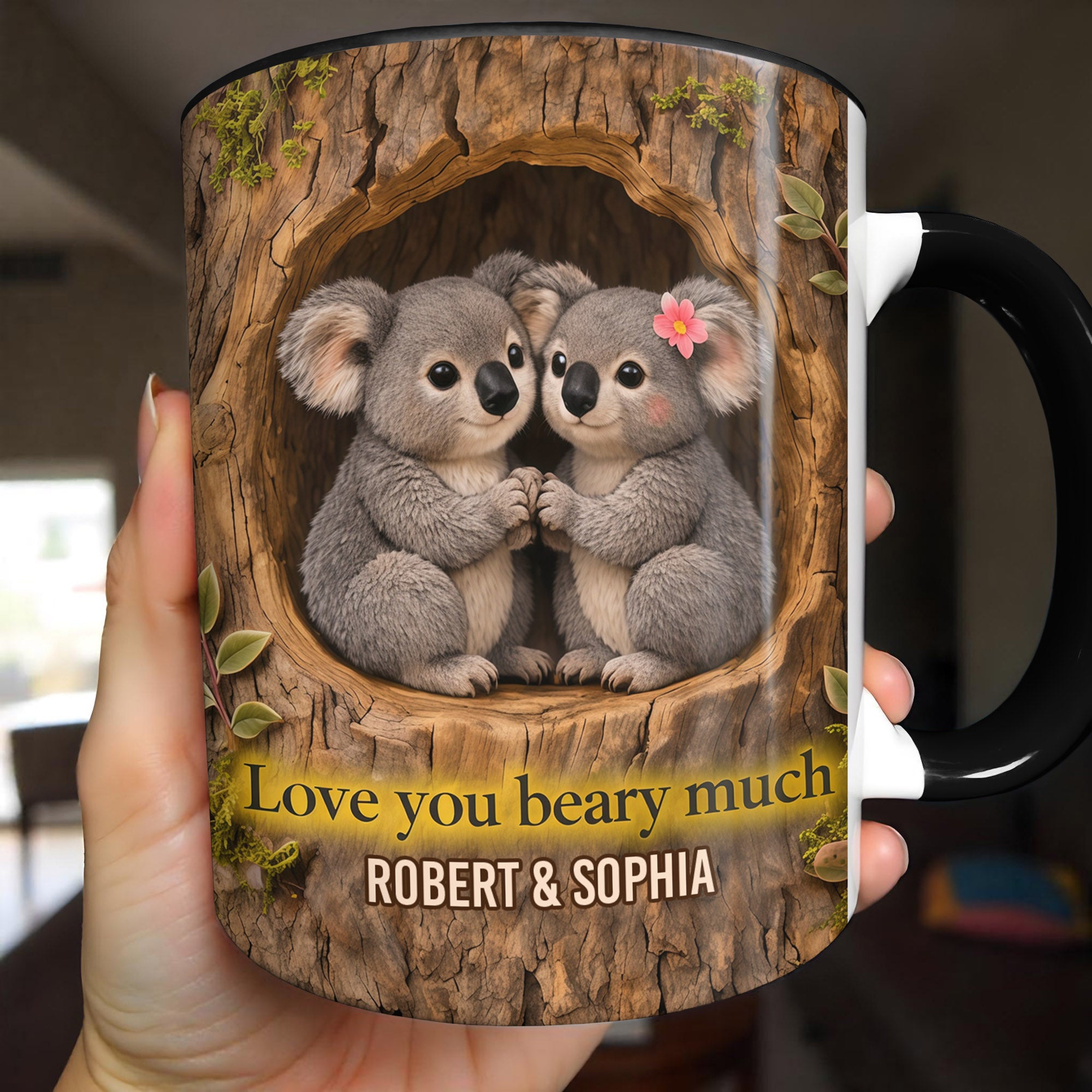 Personalized Koala Love You Beary Much Accent Mug Couples Gifts For Koala Lovers - Image 2