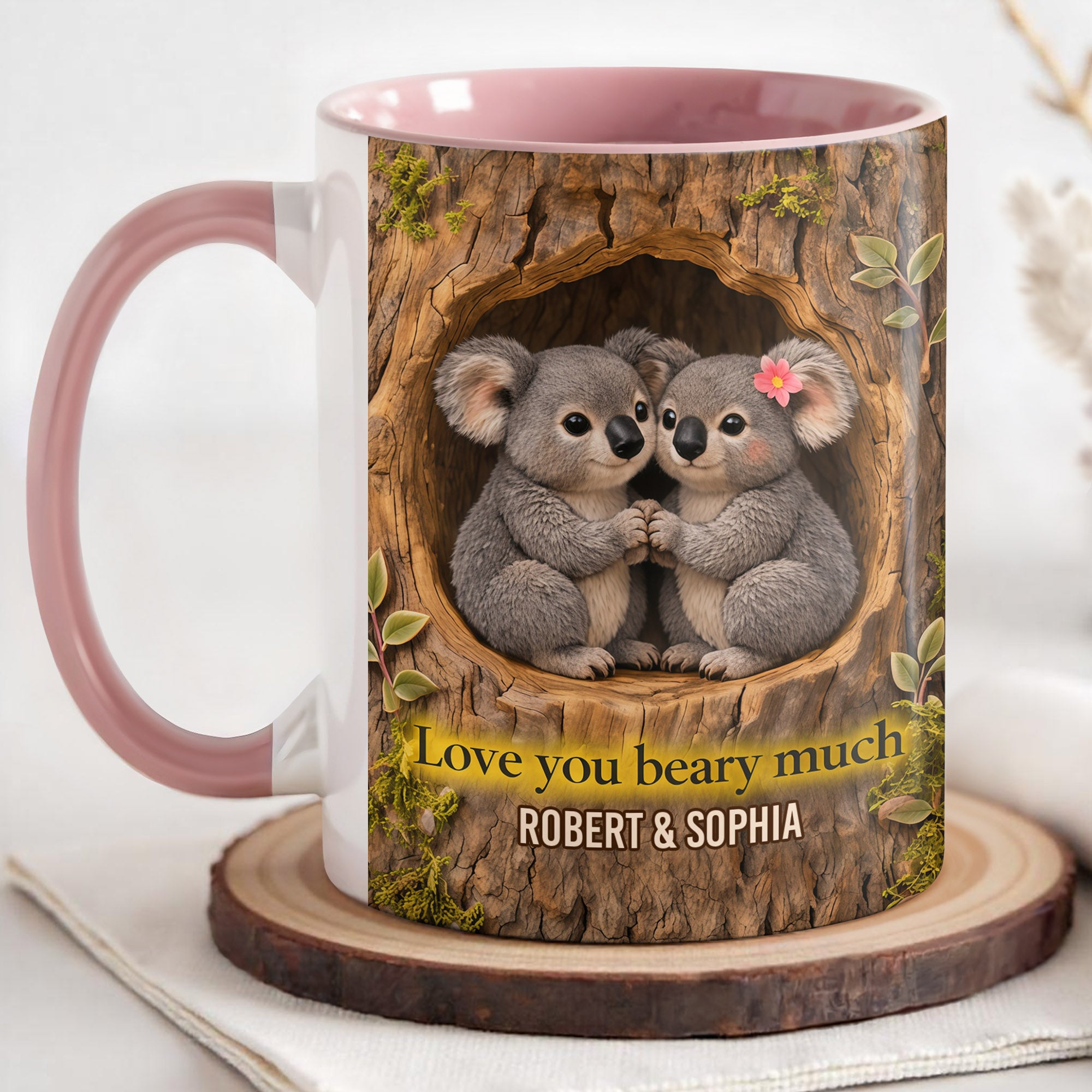 Personalized Koala Love You Beary Much Accent Mug Couples Gifts For Koala Lovers - Image 5