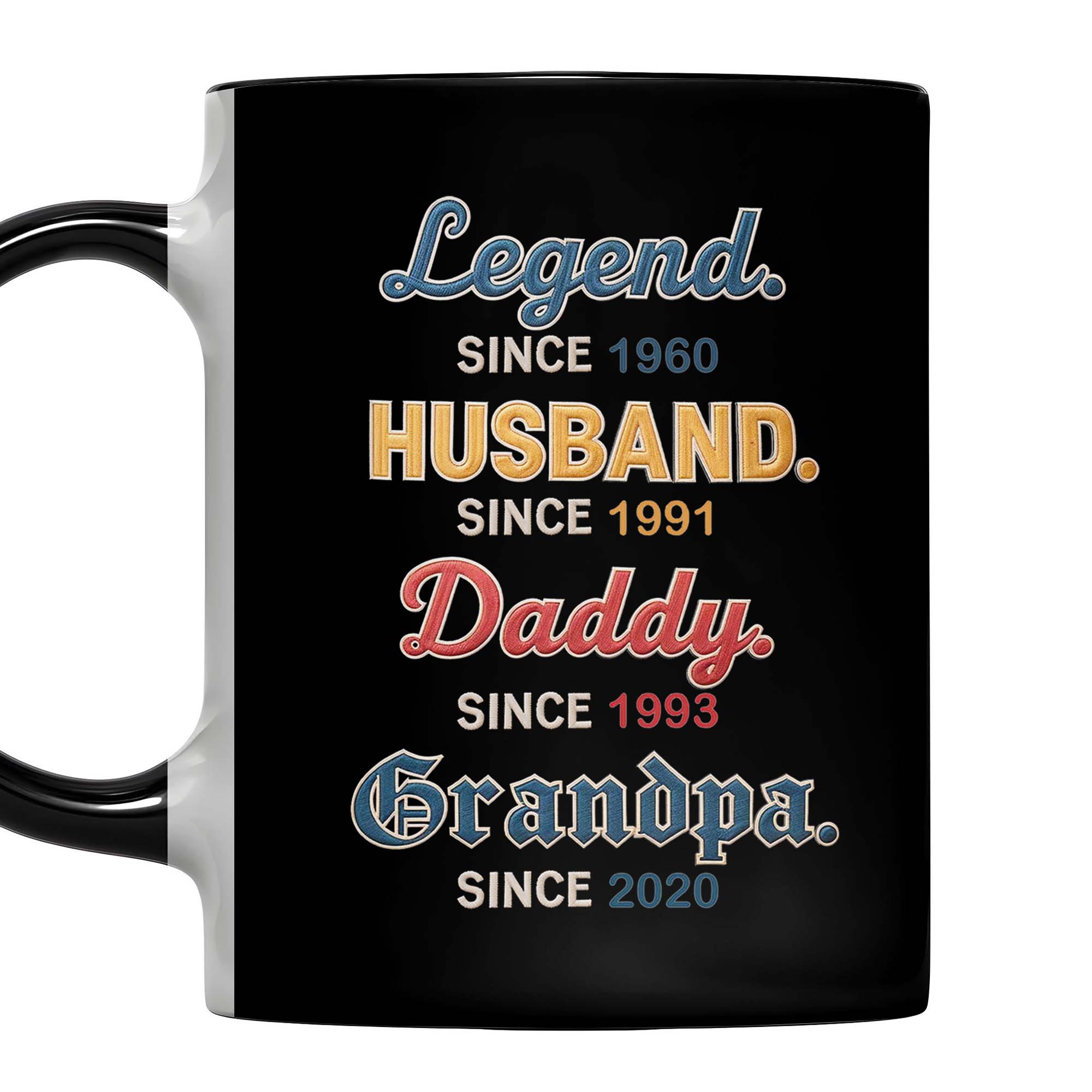 Personalized Legend Husband Daddy Grandpa Since Accent Mug Father's Day Gifts - Image 5