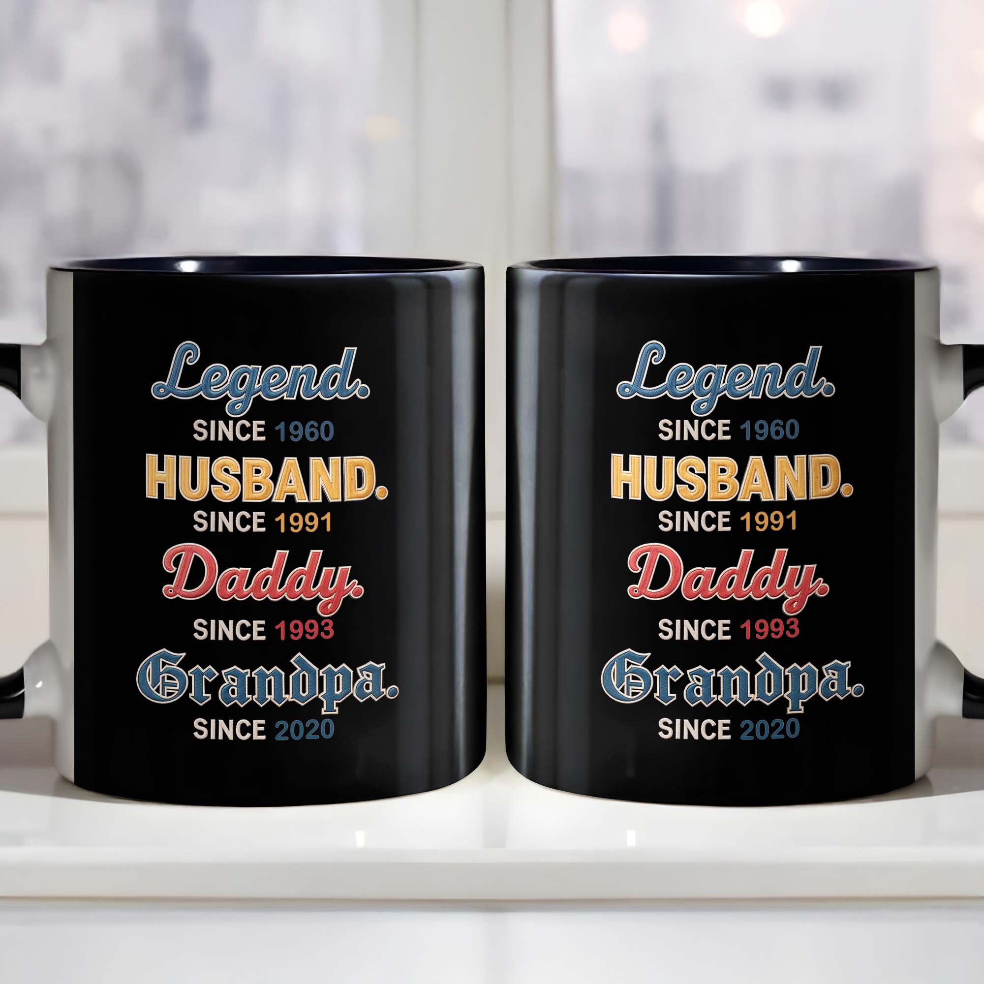 Personalized Legend Husband Daddy Grandpa Since Accent Mug Father's Day Gifts