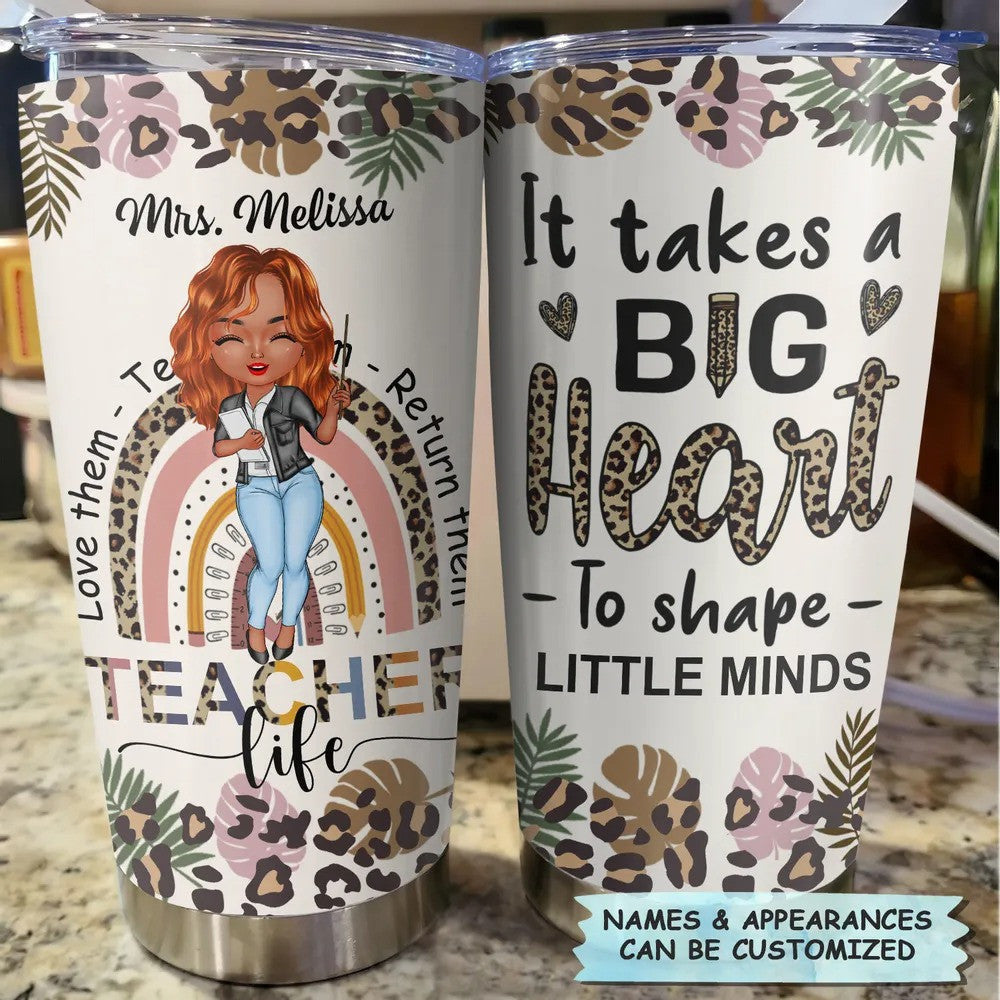 Personalized Love Them Teach Them Return Them Tumbler Teacher Appreciation Gifts For Coworkers