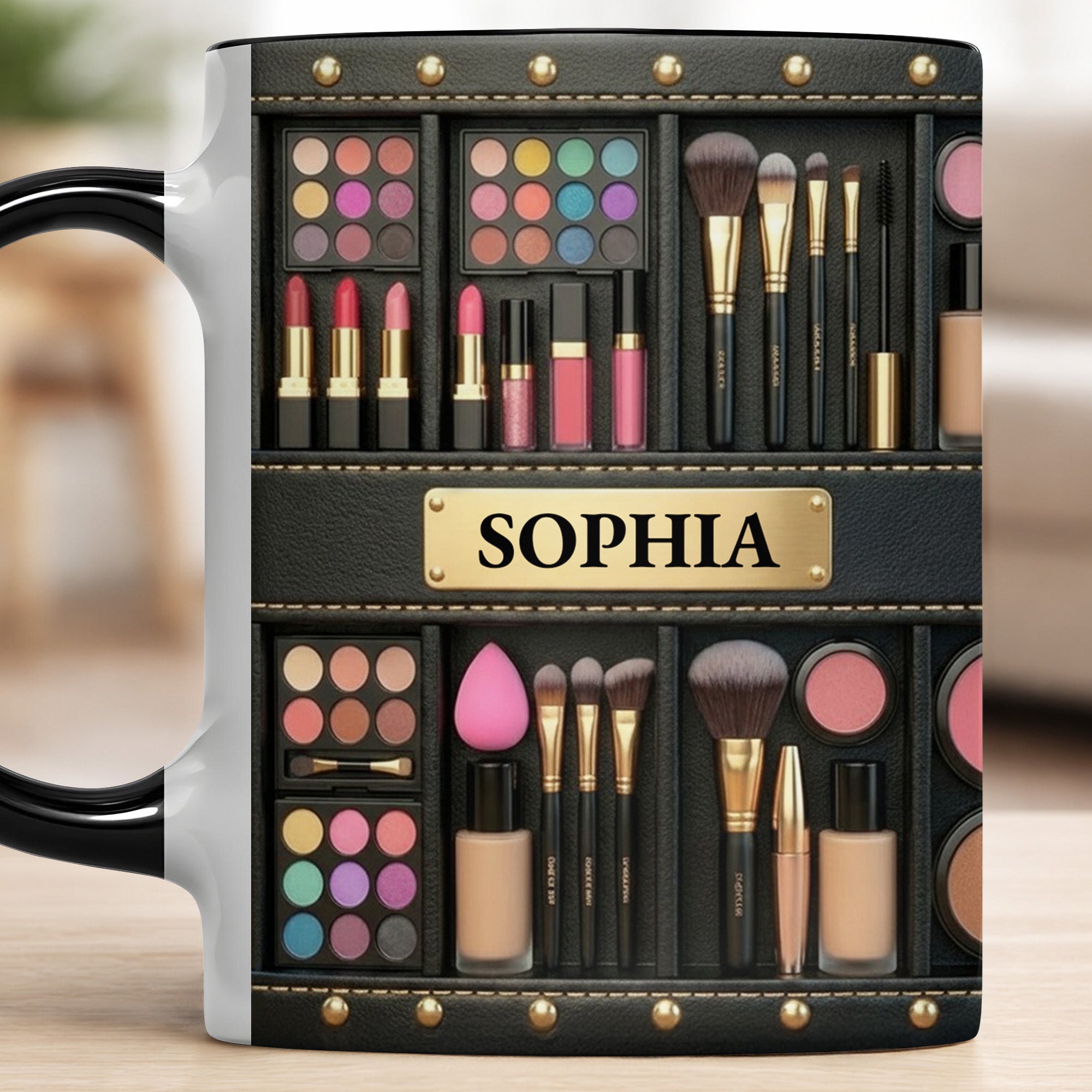 Personalized Makeup And Brushes Accent Mug Best Gifts For Makeup Artist - Image 8