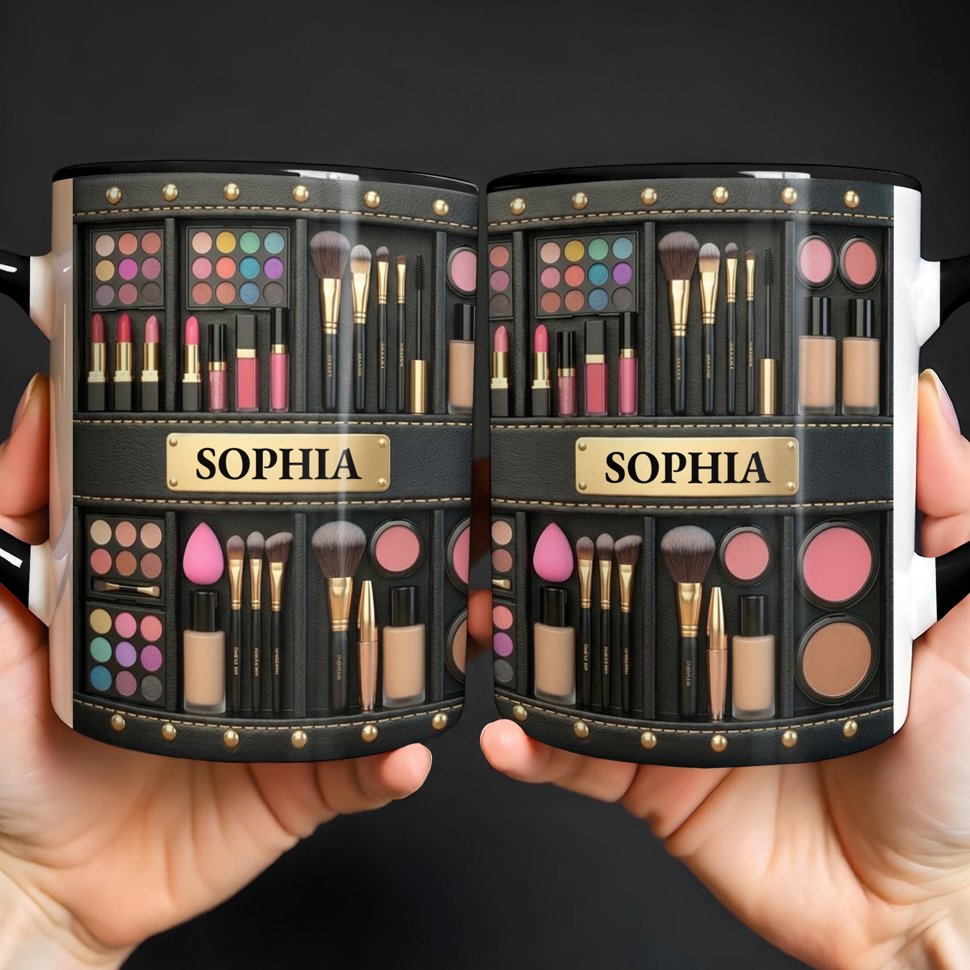 Personalized Makeup And Brushes Accent Mug Best Gifts For Makeup Artist - Image 6