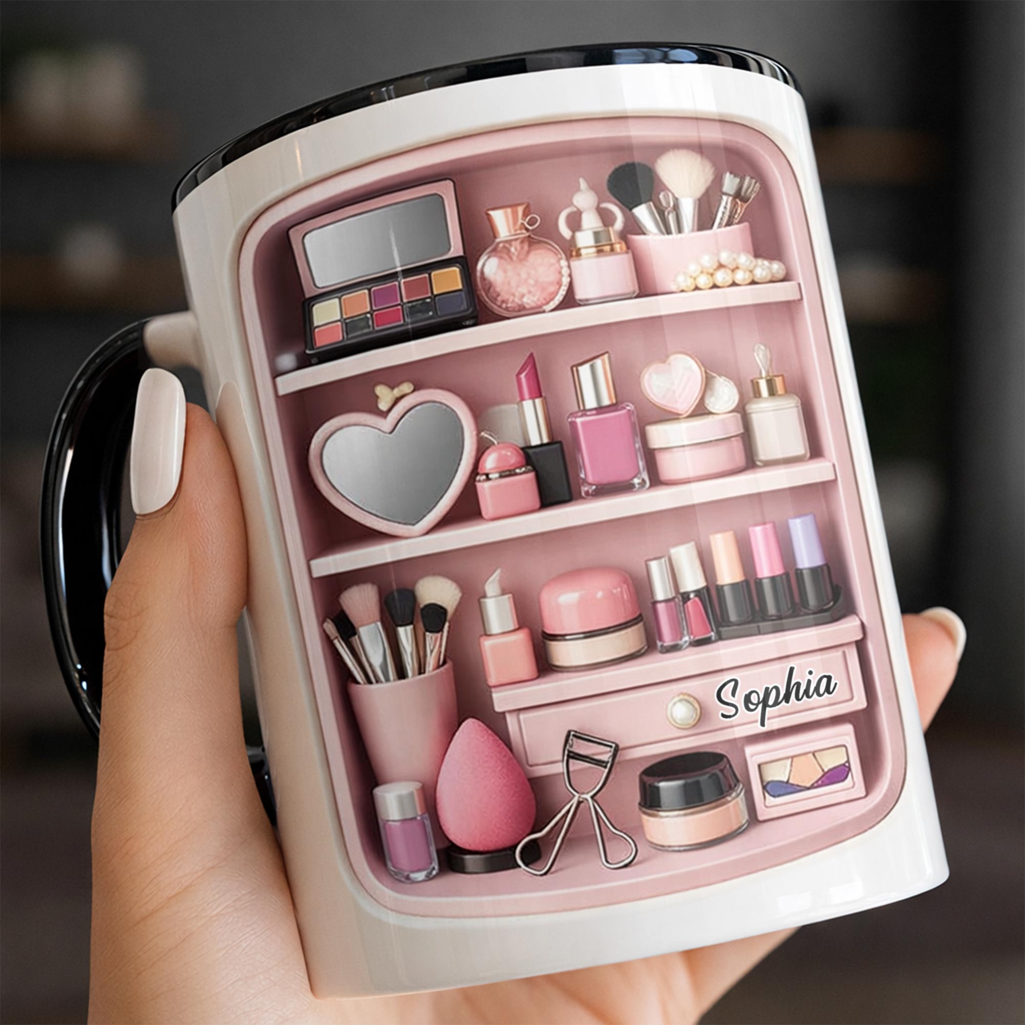Personalized Makeup Artist Accent Mug Beauty Lover Coffee Cups Gifts For Her - Image 6