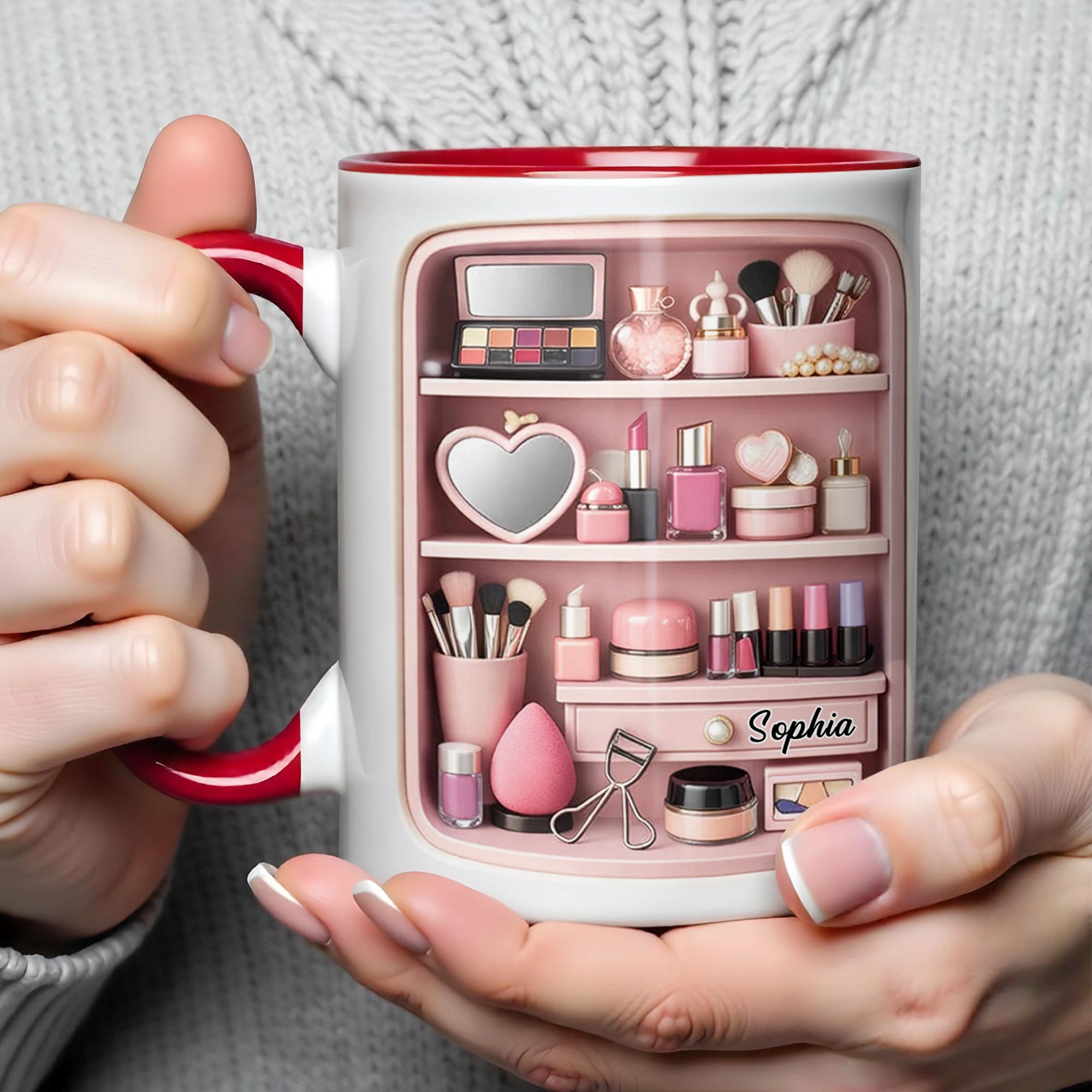 Personalized Makeup Artist Accent Mug Beauty Lover Coffee Cups Gifts For Her - Image 4