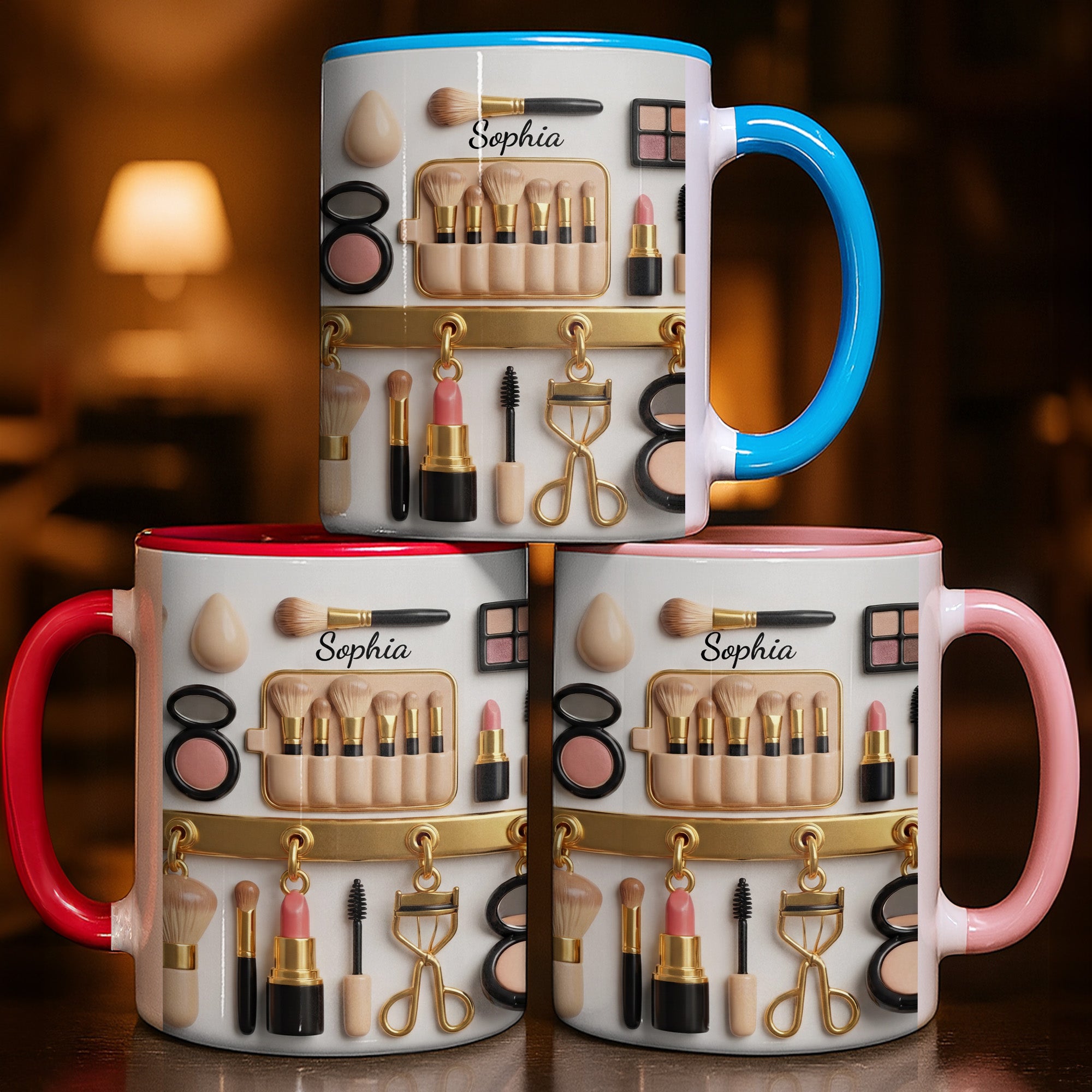 Personalized Makeup Brushes And Beauty Tools Accent Mug Gifts For Cosmetic Lovers - Image 3