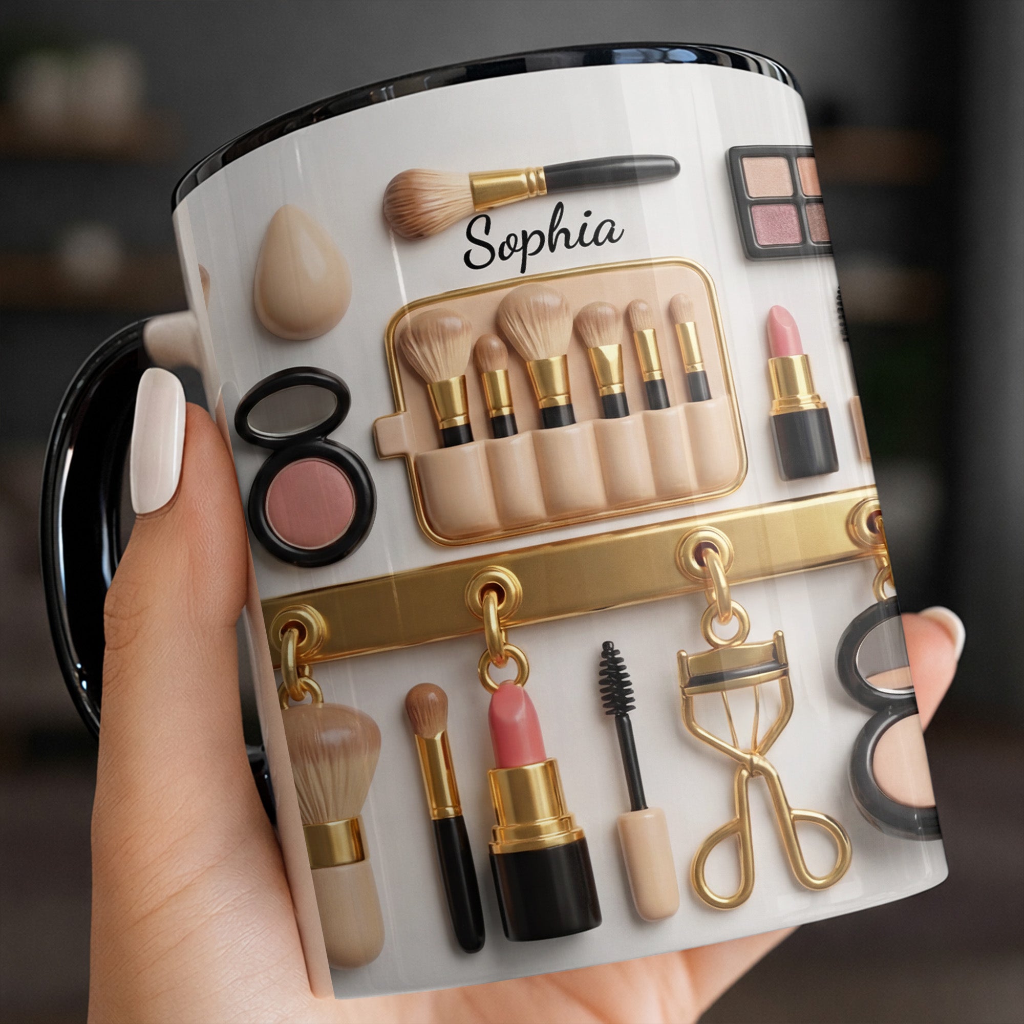 Personalized Makeup Brushes And Beauty Tools Accent Mug Gifts For Cosmetic Lovers - Image 7
