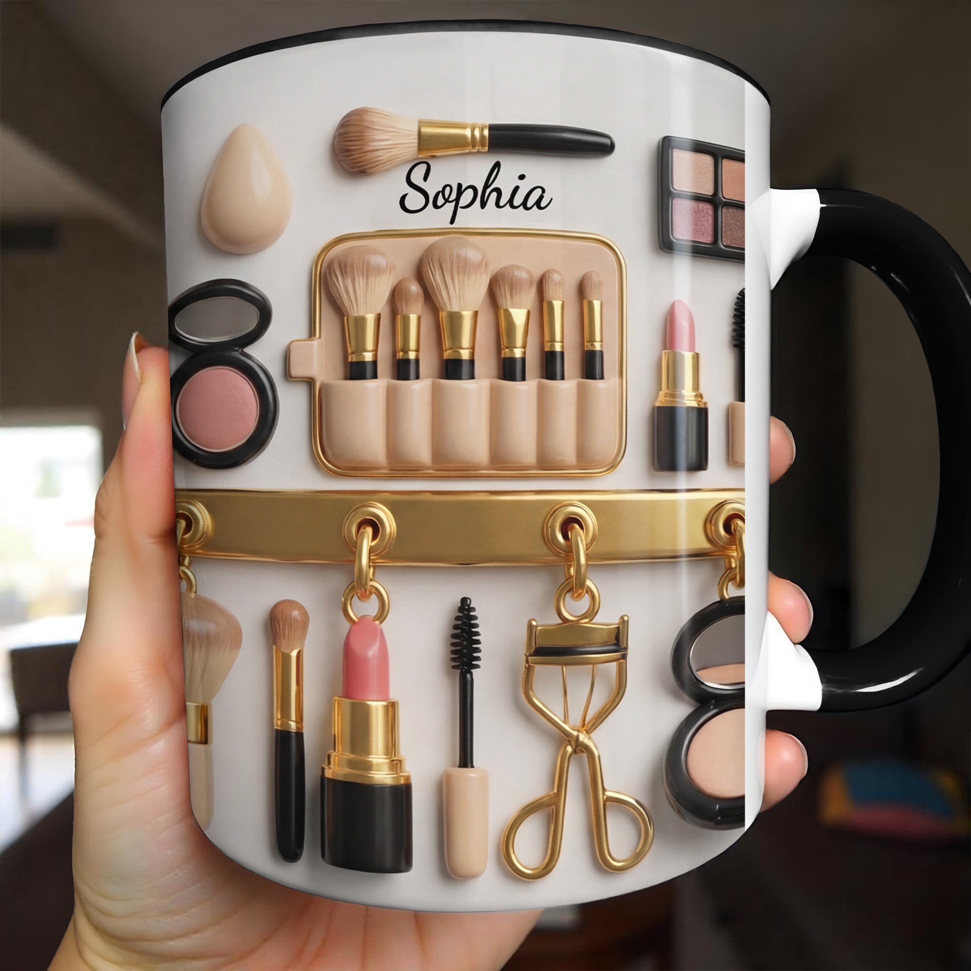 Personalized Makeup Brushes And Beauty Tools Accent Mug Gifts For Cosmetic Lovers - Image 2
