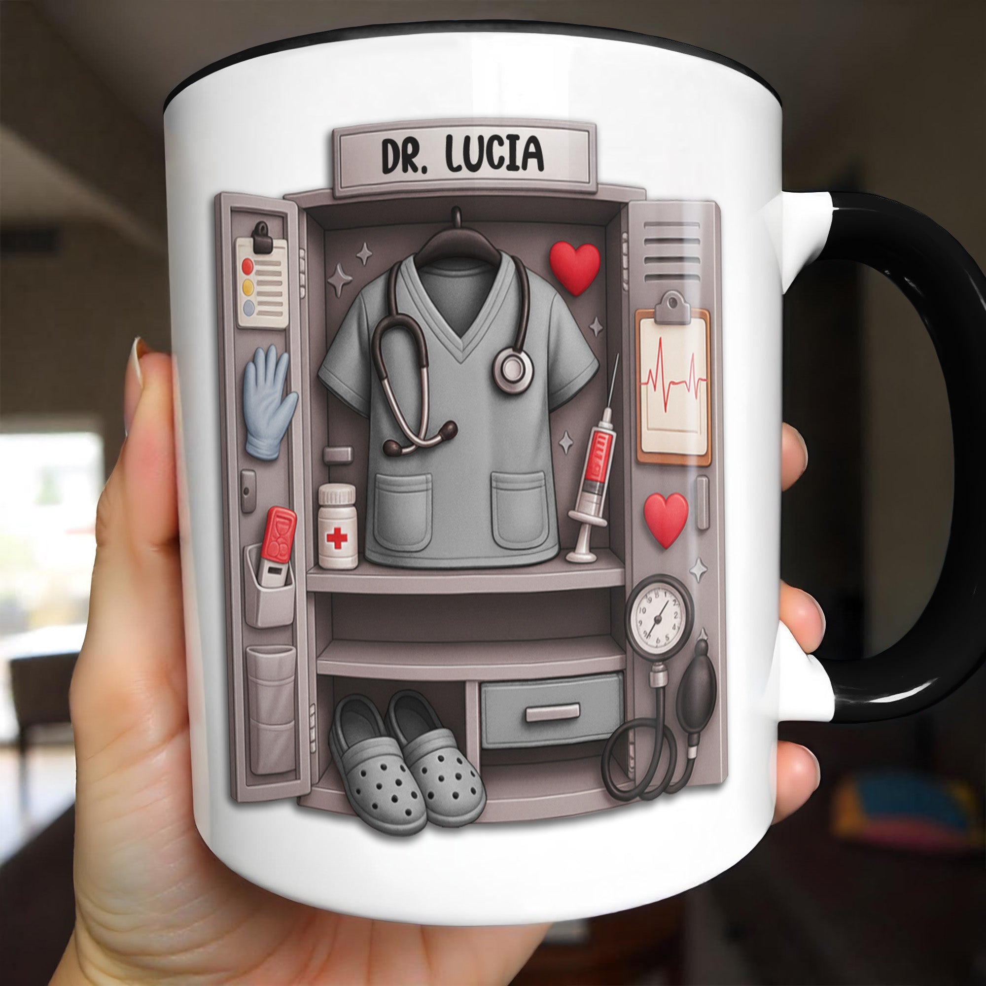 Personalized Medical Essentials Accent Mug Best Present For Doctor - Image 4