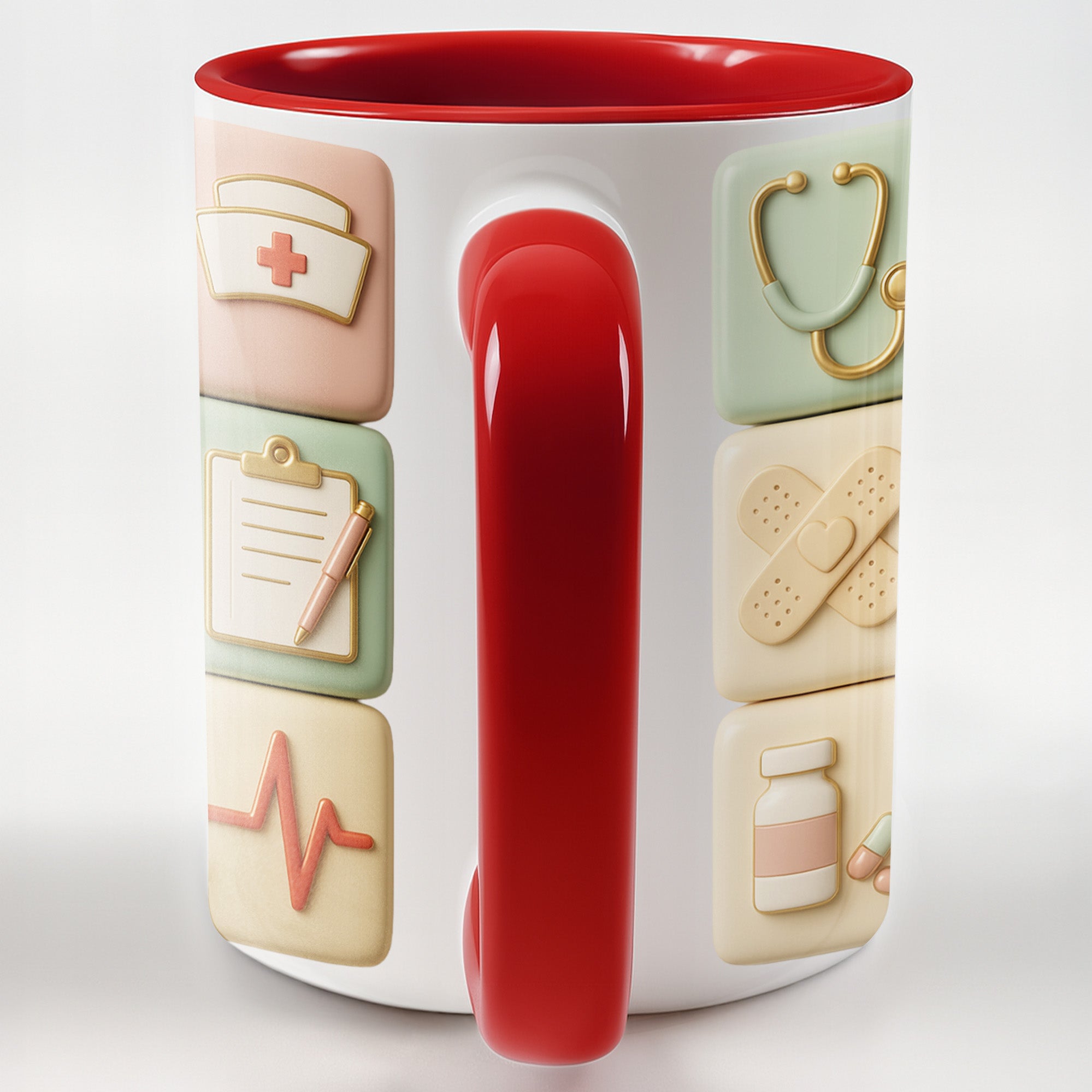 Personalized Medical Icons Accent Mug Birthday Gifts Ideas For Nurse - Image 6