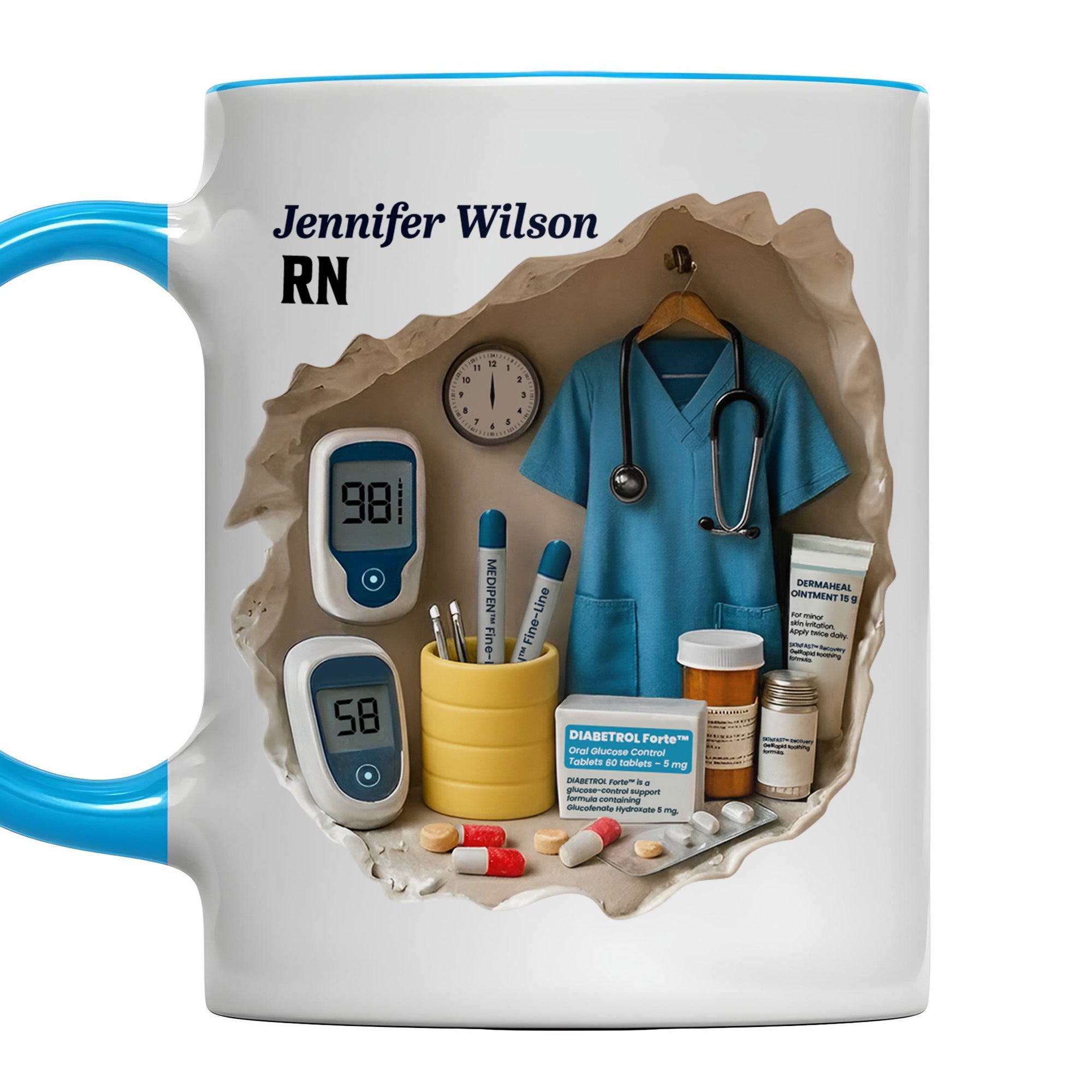 Personalized Medical Instruments Accent Mug Gifts For A Special Nurse - Image 3