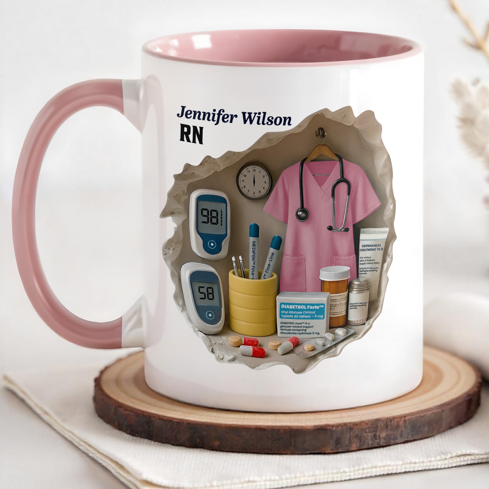 Personalized Medical Instruments Accent Mug Gifts For A Special Nurse - Image 4